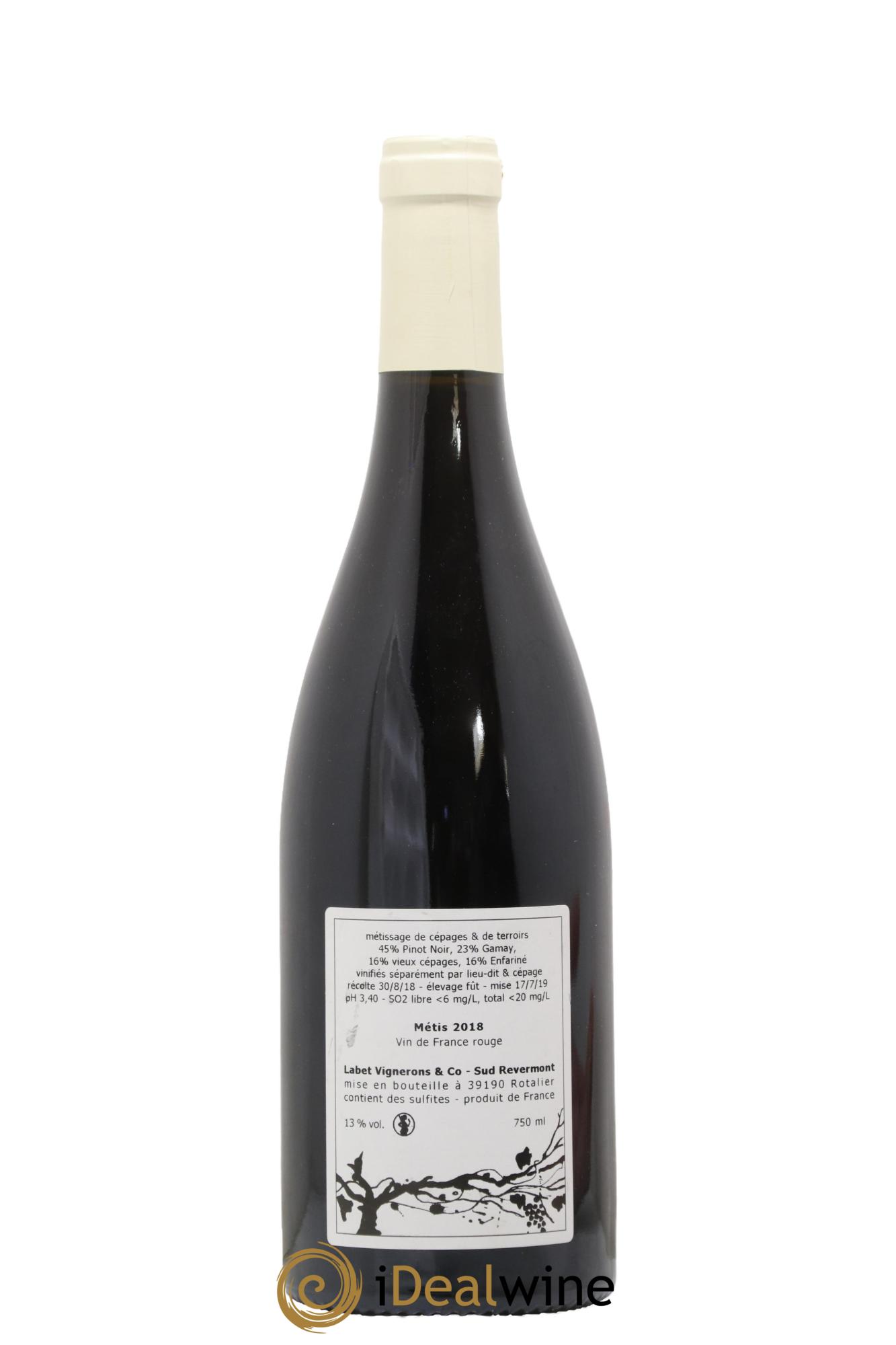Vin de France Métis Romain - Julien - Charline Labet 2018 - Lot de 1 bouteille - 1