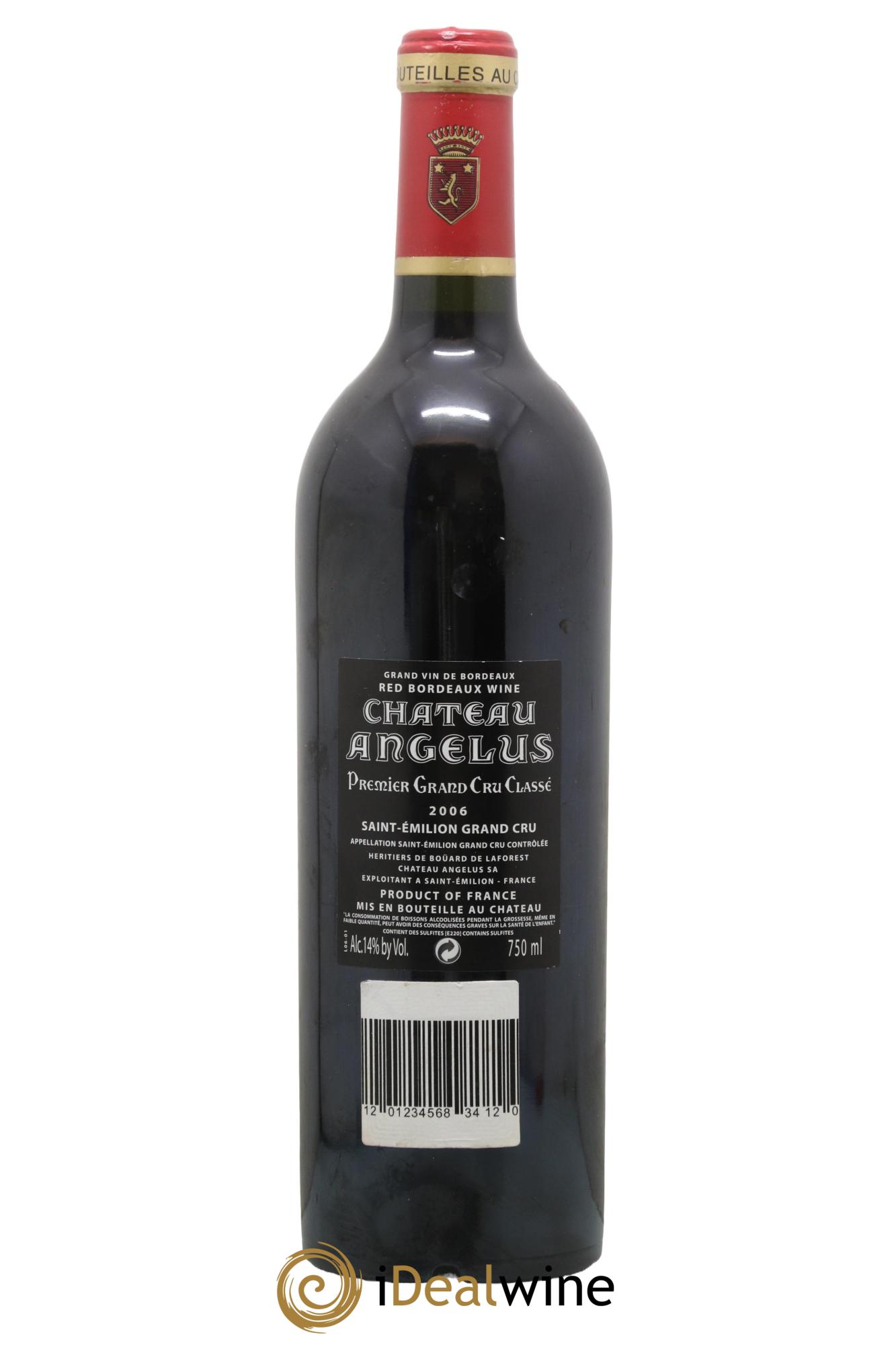 Château Angélus 1er Grand Cru Classé A 2006 - Lot de 1 bouteille - 1