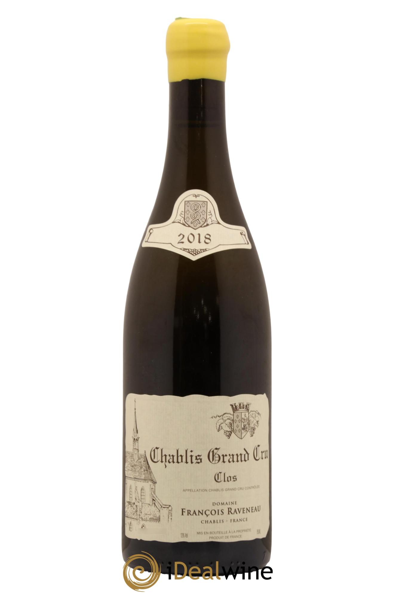 Chablis Grand Cru Clos Raveneau (Domaine) 2018 - Lot de 1 bouteille - 0