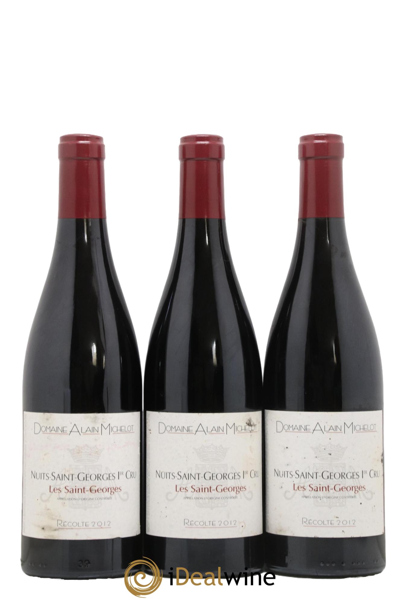 Nuits-Saint-Georges 1er Cru Les Saint Georges Domaine Alain Michelot 2012 - Lot de 3 bouteilles - 0