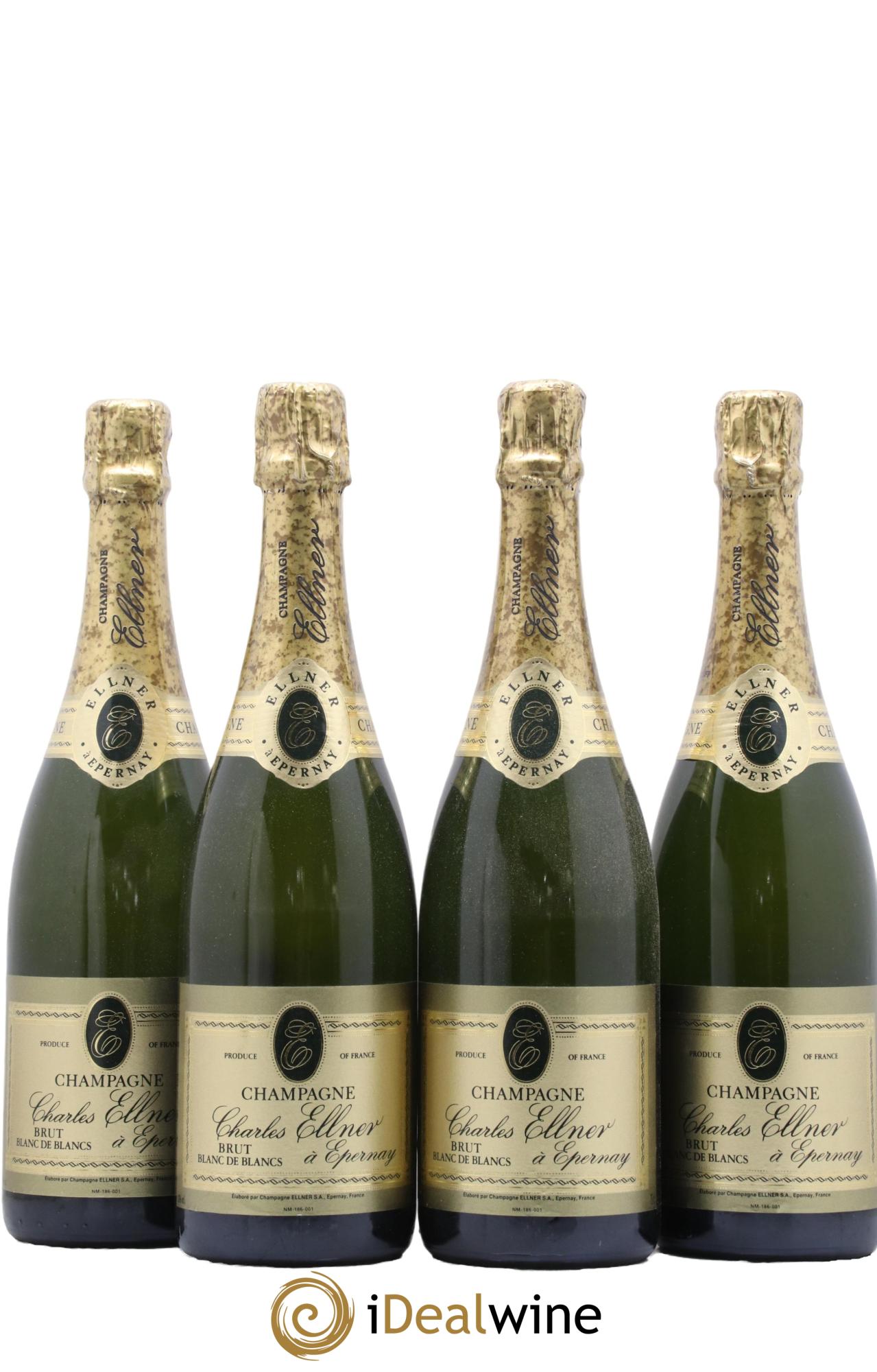 Champagne Blanc de Blanc Charles Ellner - Lot of 4 bottles - 0