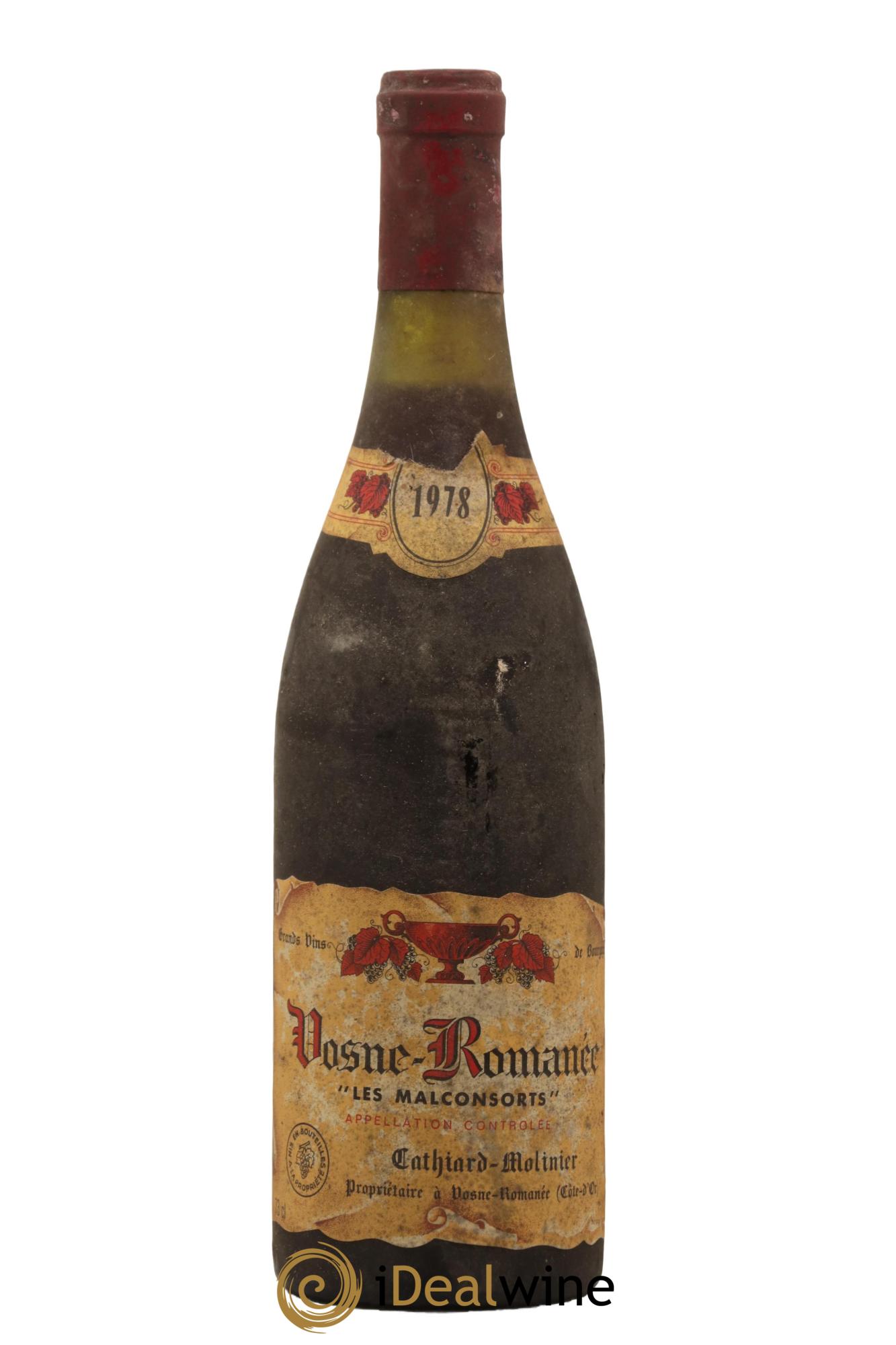 Vosne-Romanée 1er Cru Aux Malconsorts Cathiard Molinier 1978 - Lot de 1 bouteille - 0