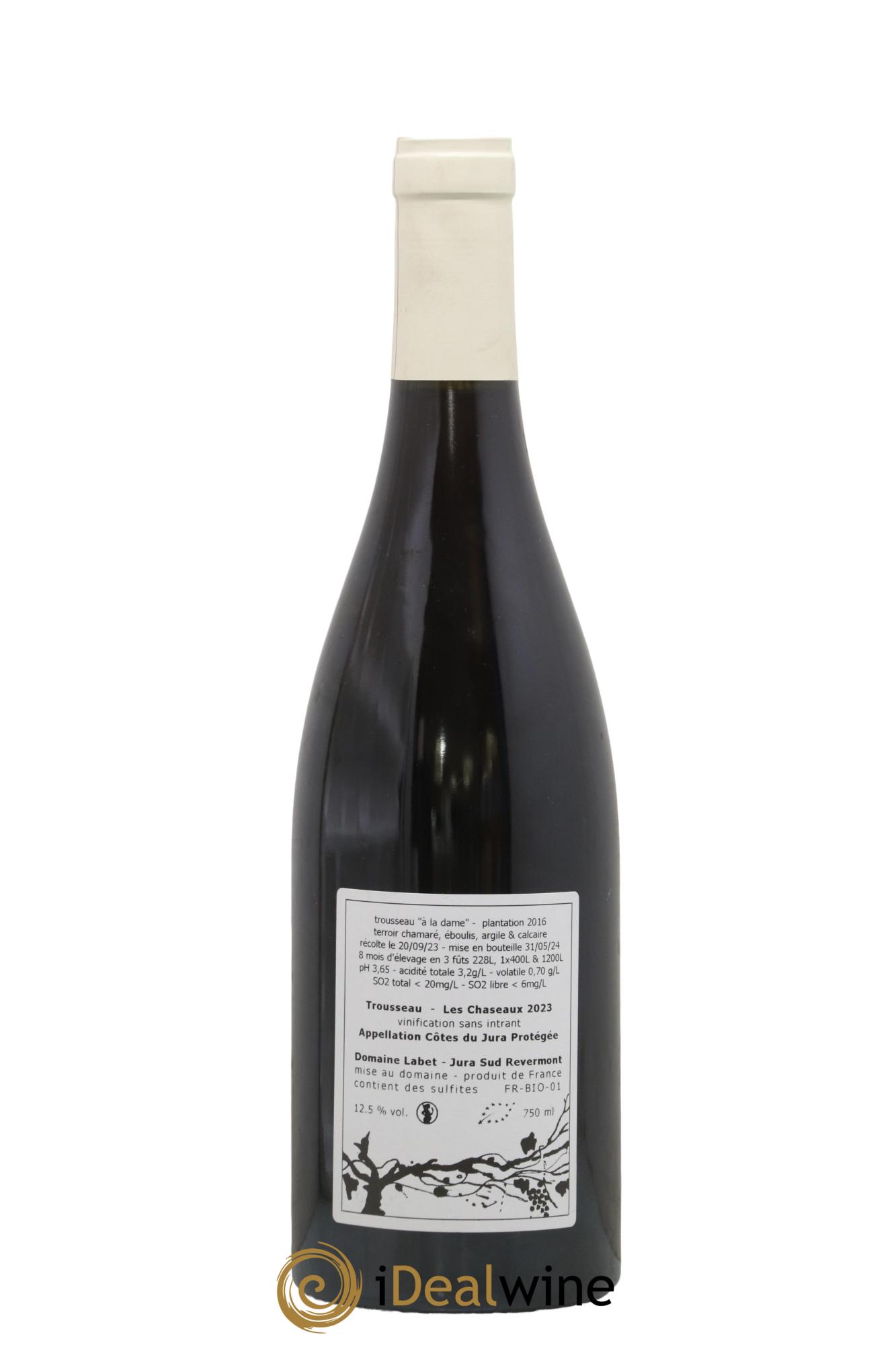 Côtes du Jura Trousseau Les Chaseaux Romain - Julien  - Charline Labet 2023 - Lot de 1 bouteille - 1