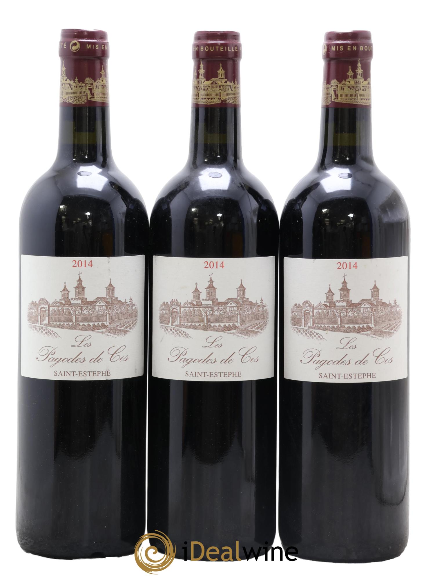 Les Pagodes de Cos Second Vin 2014 - Posten von 3 Flaschen - 0