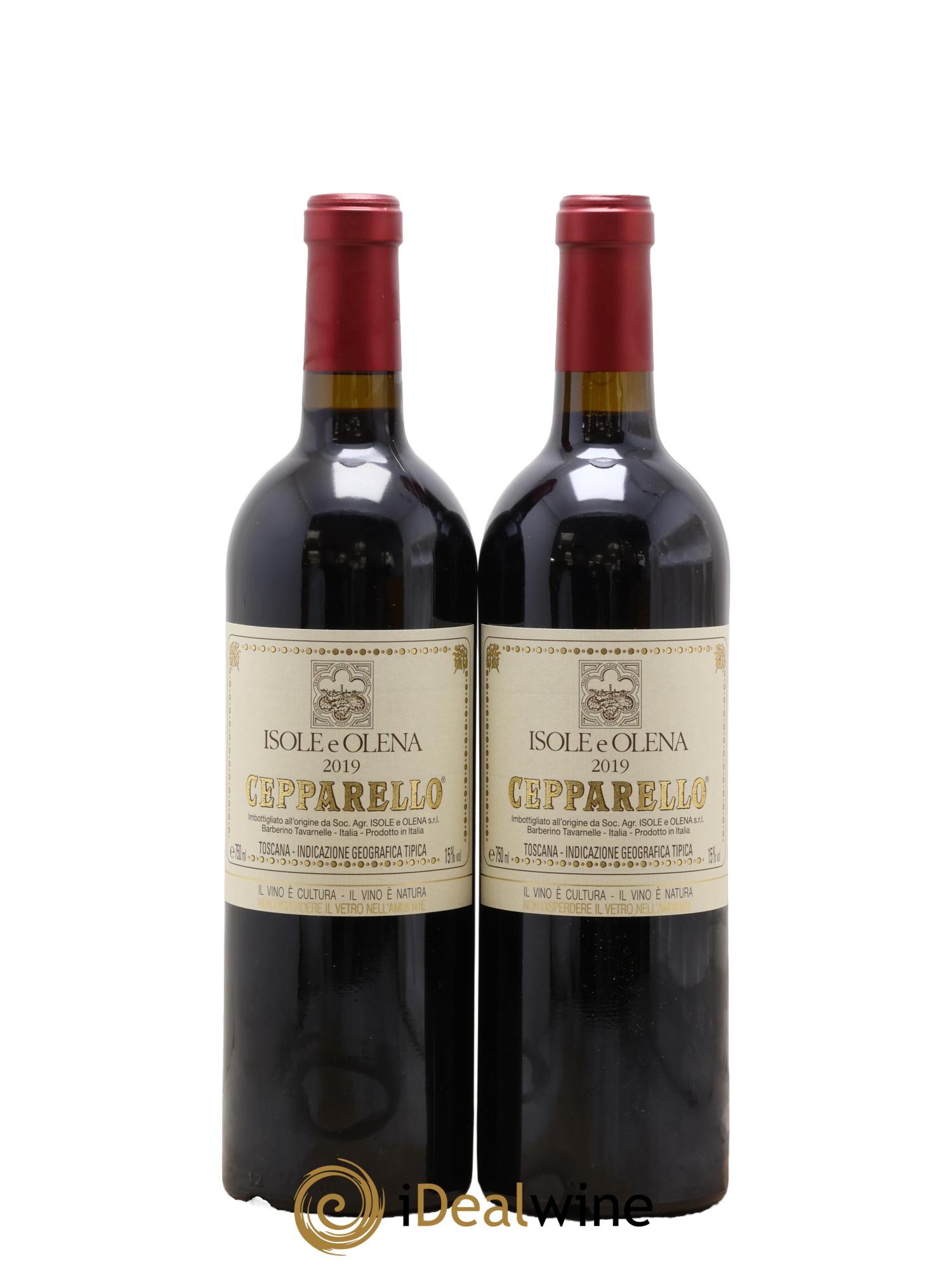 Toscana IGT Cepparello Isole e olena 2019 - Lot de 2 bouteilles - 0