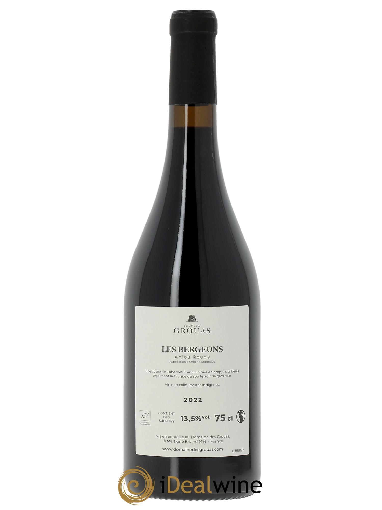 Anjou Les Bergeons Domaine des Grouas  2022 - Lot de 1 bouteille - 1
