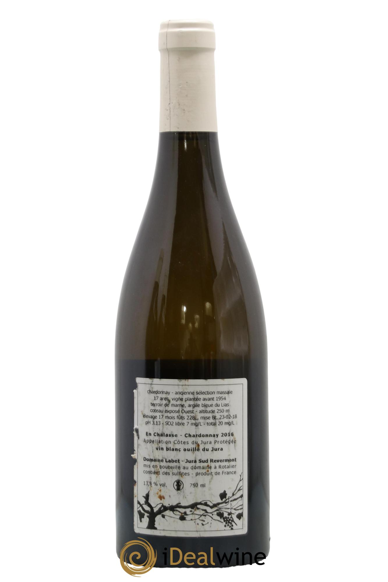 Côtes du Jura Chardonnay En Chalasse Romain - Julien - Charline Labet 2016 - Lot of 1 bottle - 1