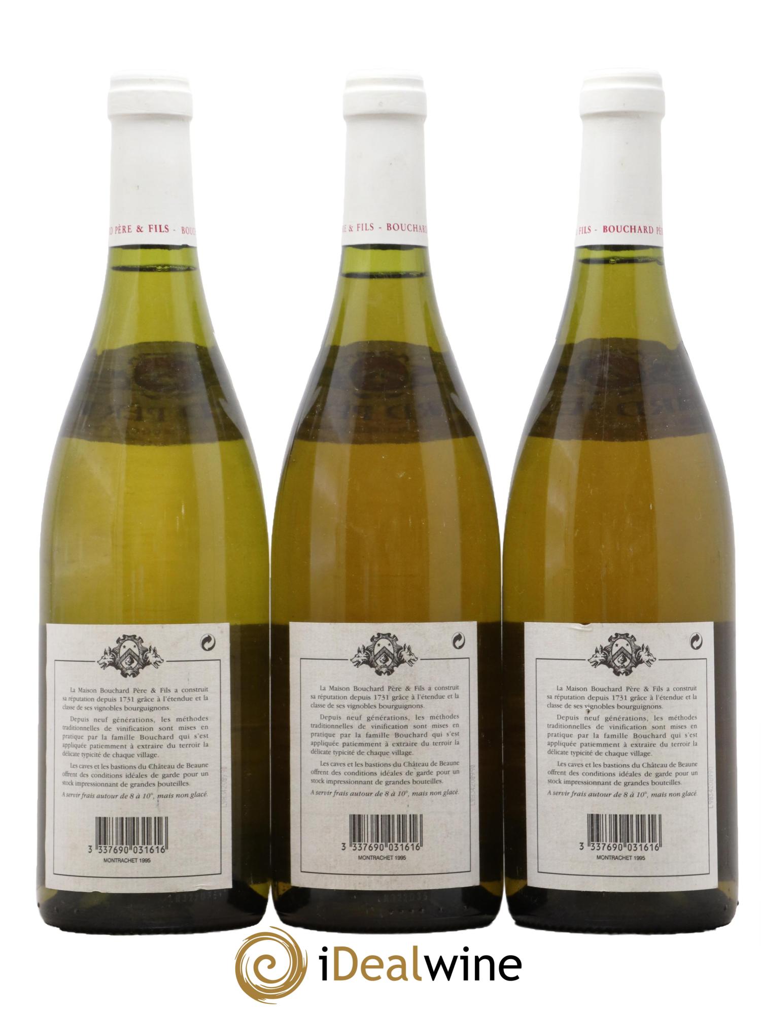 Montrachet Grand Cru Bouchard Père & Fils 1995 - Lot de 3 bouteilles - 1