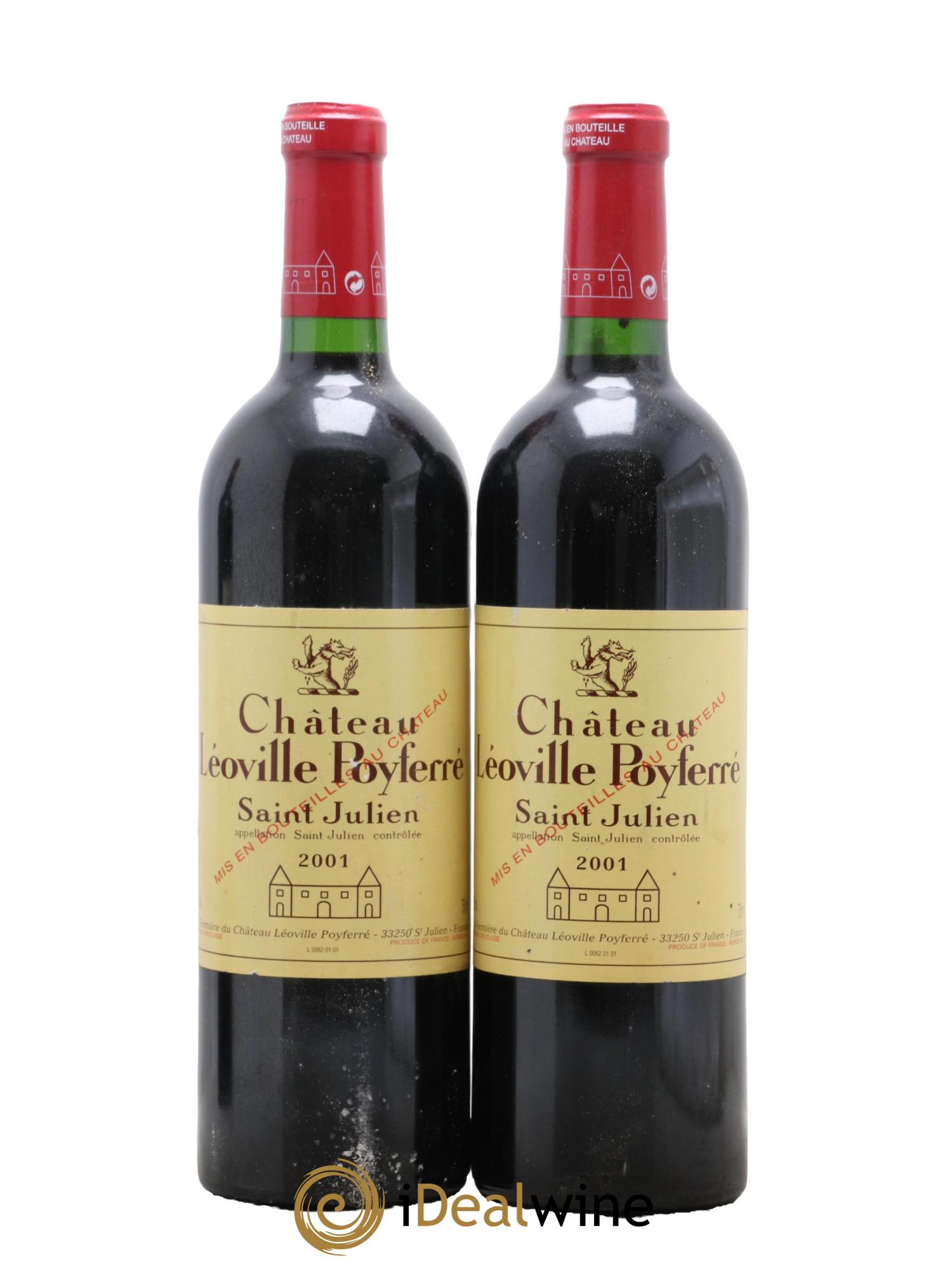 Château Léoville Poyferré 2ème Grand Cru Classé 2001 - Lot de 2 bouteilles - 0