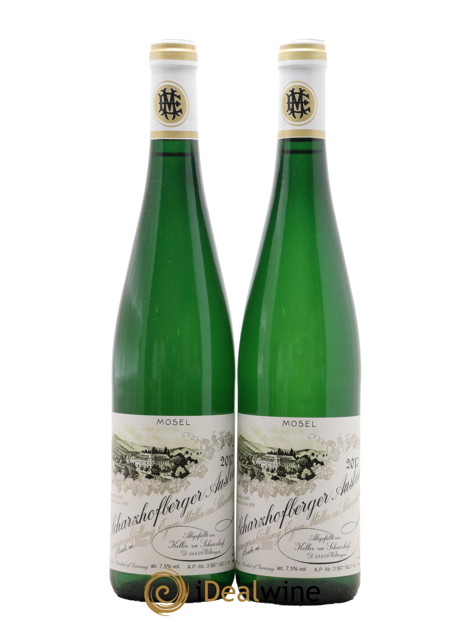Riesling Scharzhofberger Auslese Egon Muller 2017 - Lotto di 2 bottiglie - 0