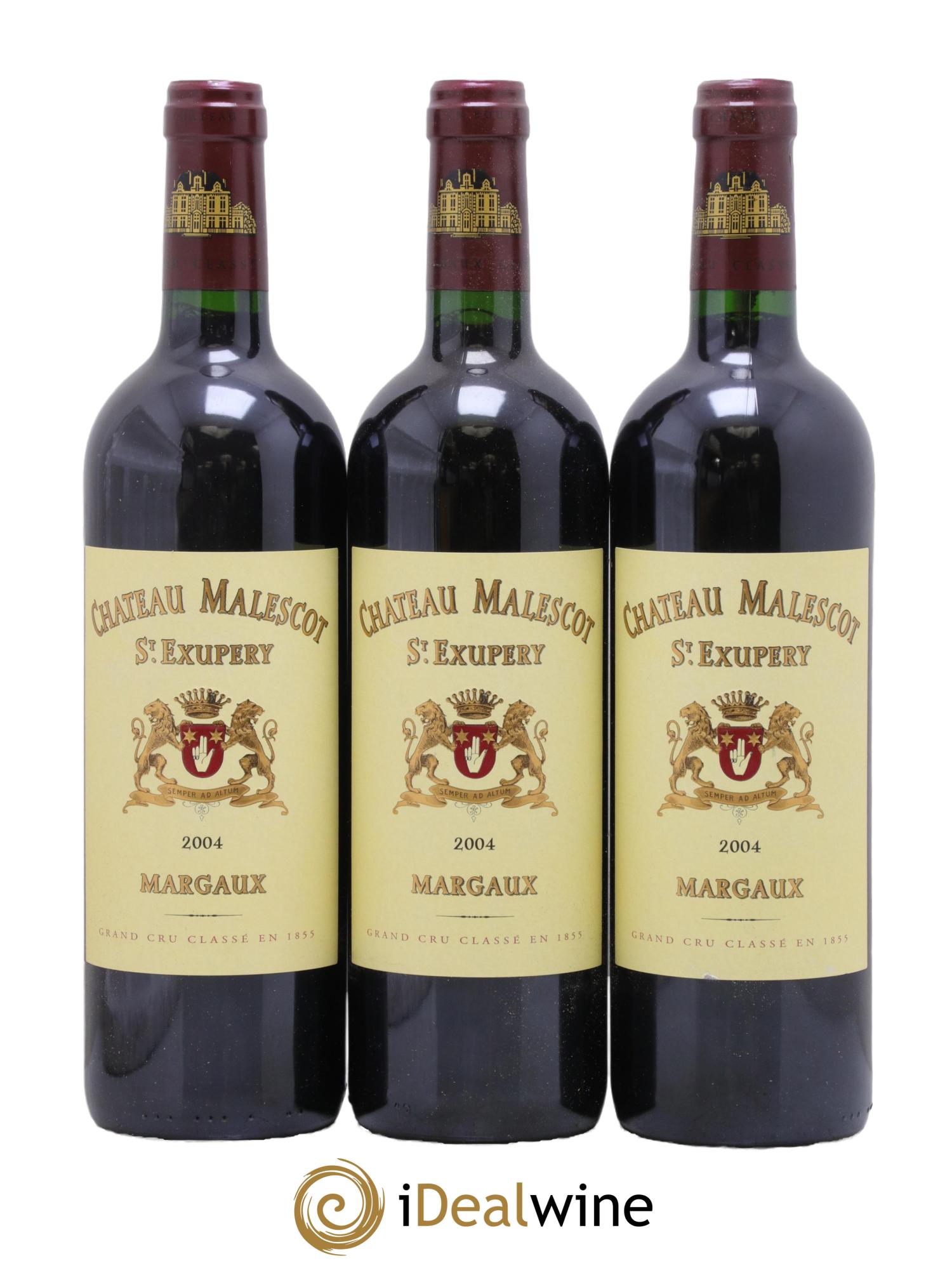 Château Malescot Saint-Exupéry 3ème Grand Cru Classé 2004 - Lotto di 3 bottiglie - 0