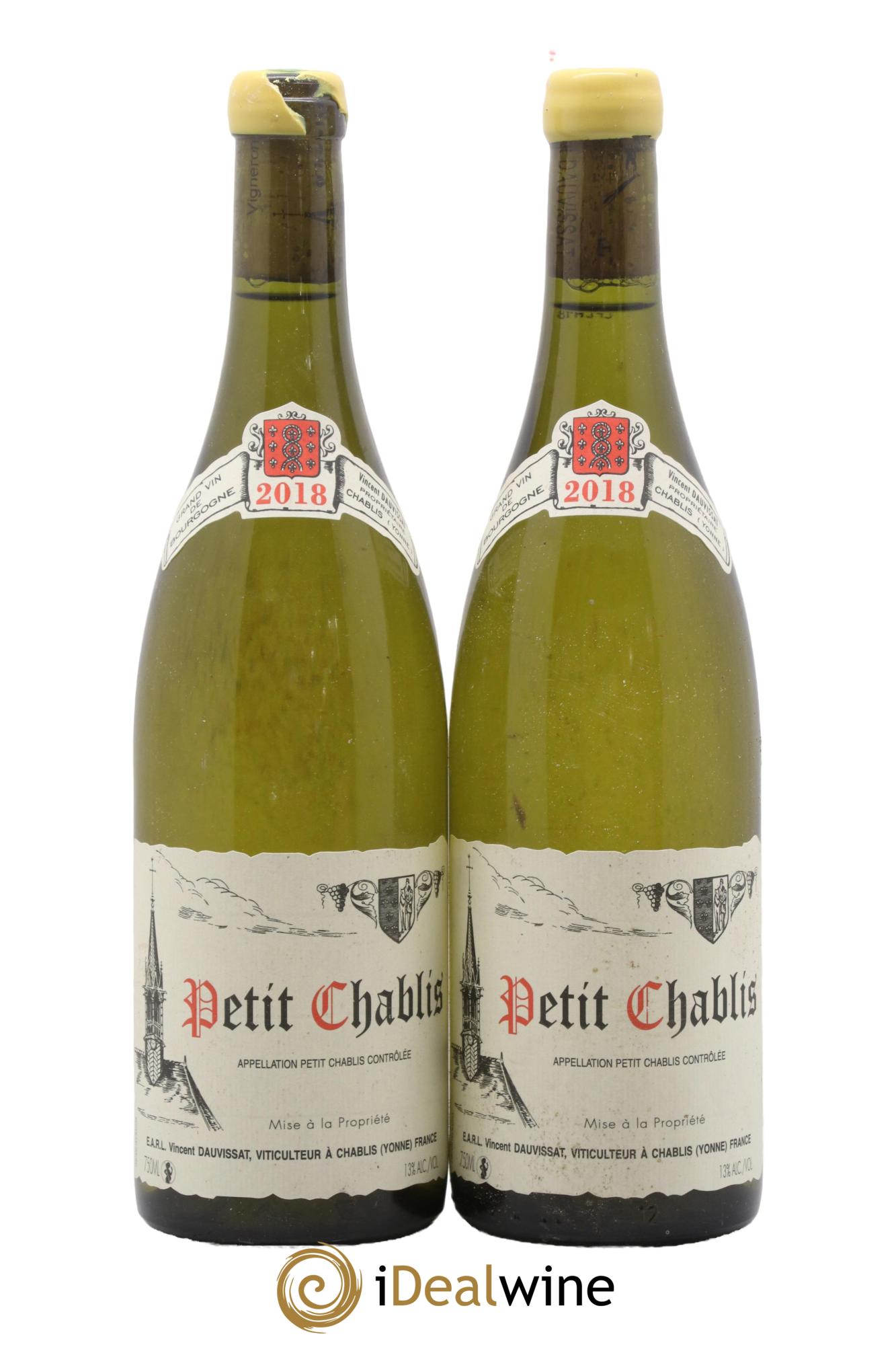 Petit Chablis Vincent Dauvissat (Domaine) 2018 - Posten von 2 Flaschen - 0