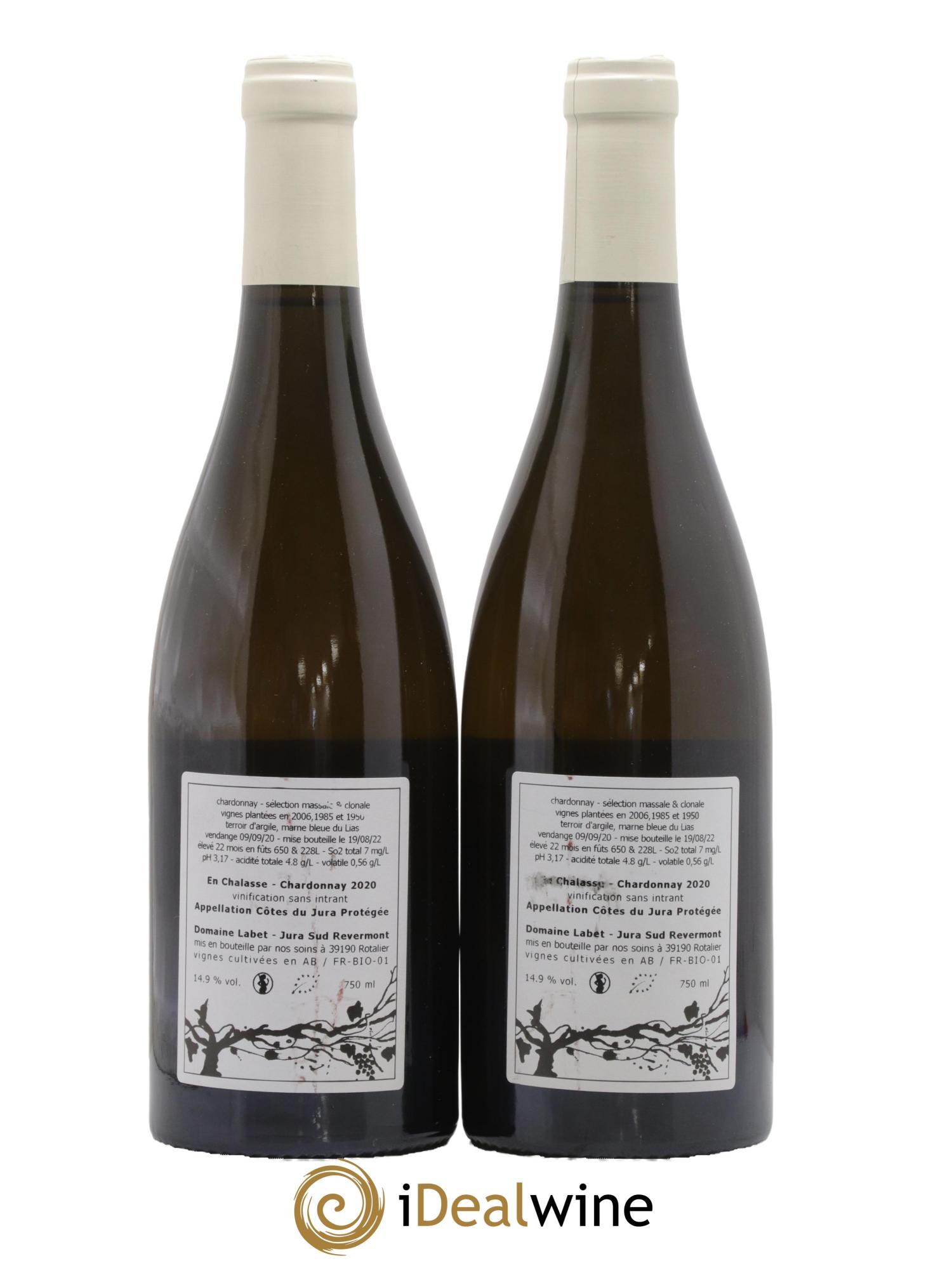 Côtes du Jura Chardonnay En Chalasse Romain - Julien - Charline Labet 2020 - Lot de 2 bouteilles - 1