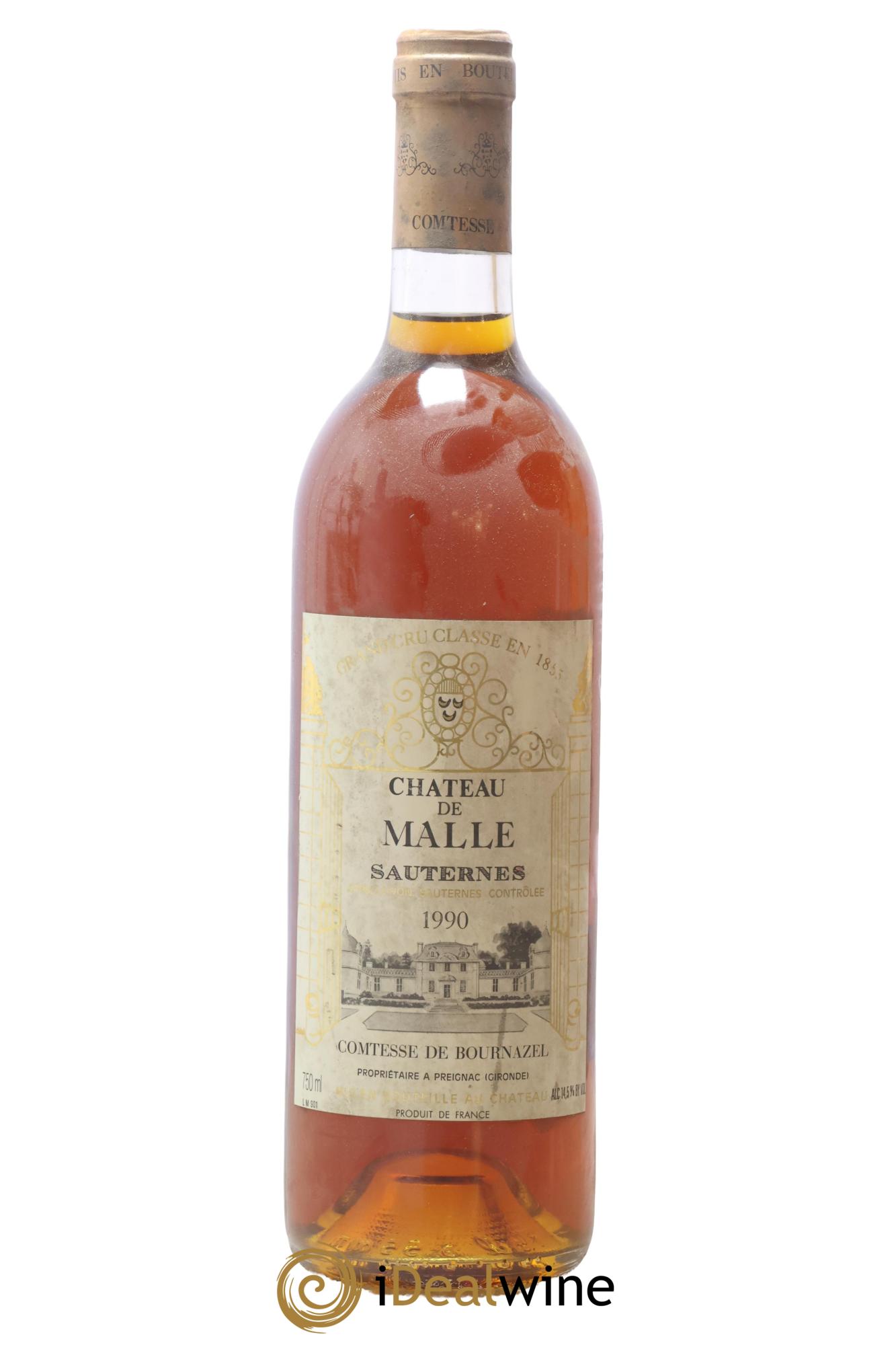 Château de Malle 2ème Grand Cru Classé 1990 - Lotto di 1 bottiglia - 0