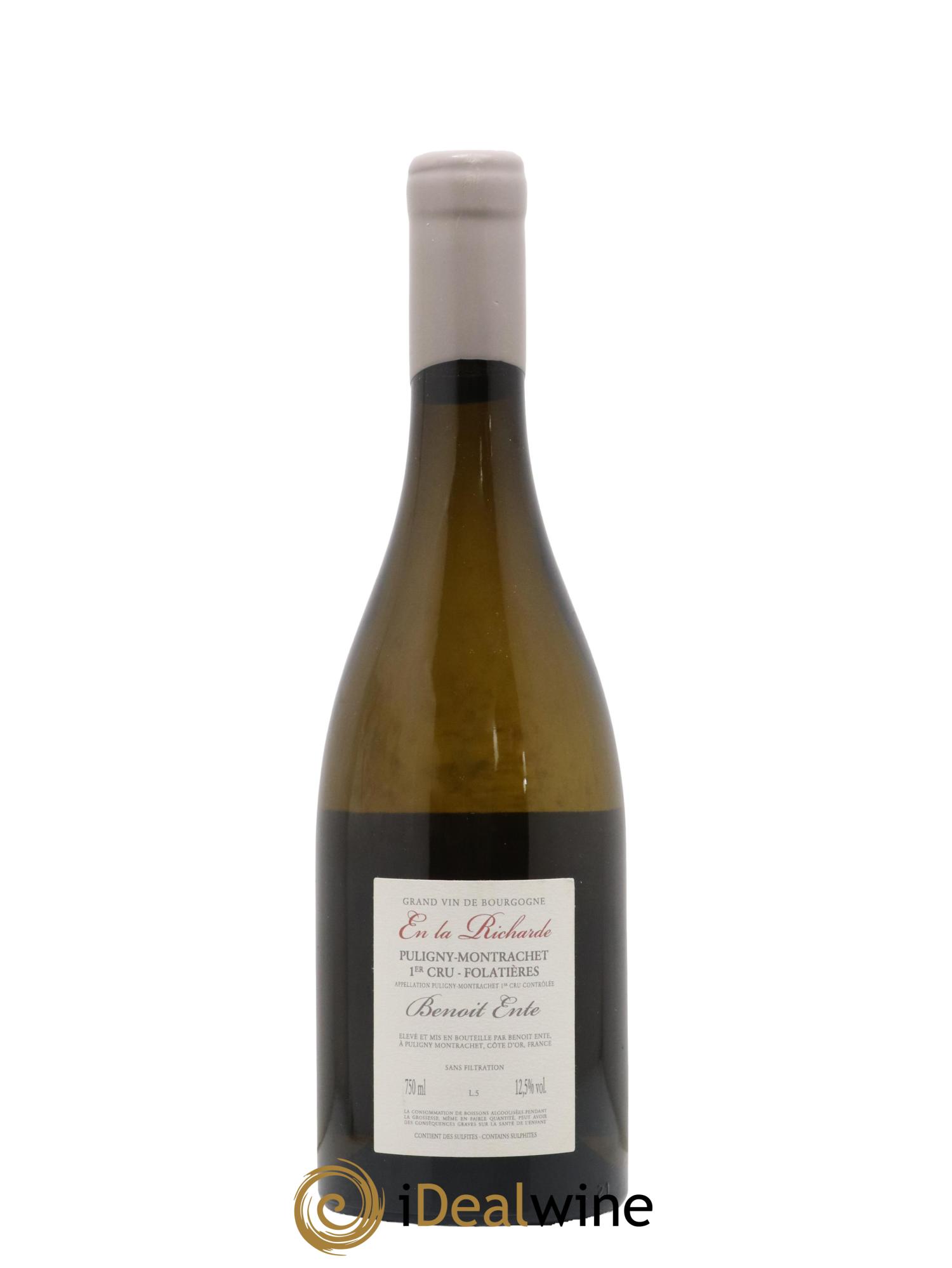 Puligny-Montrachet 1er Cru Folatières En la Richarde Benoit Ente 2018 - Lot de 1 bouteille - 1
