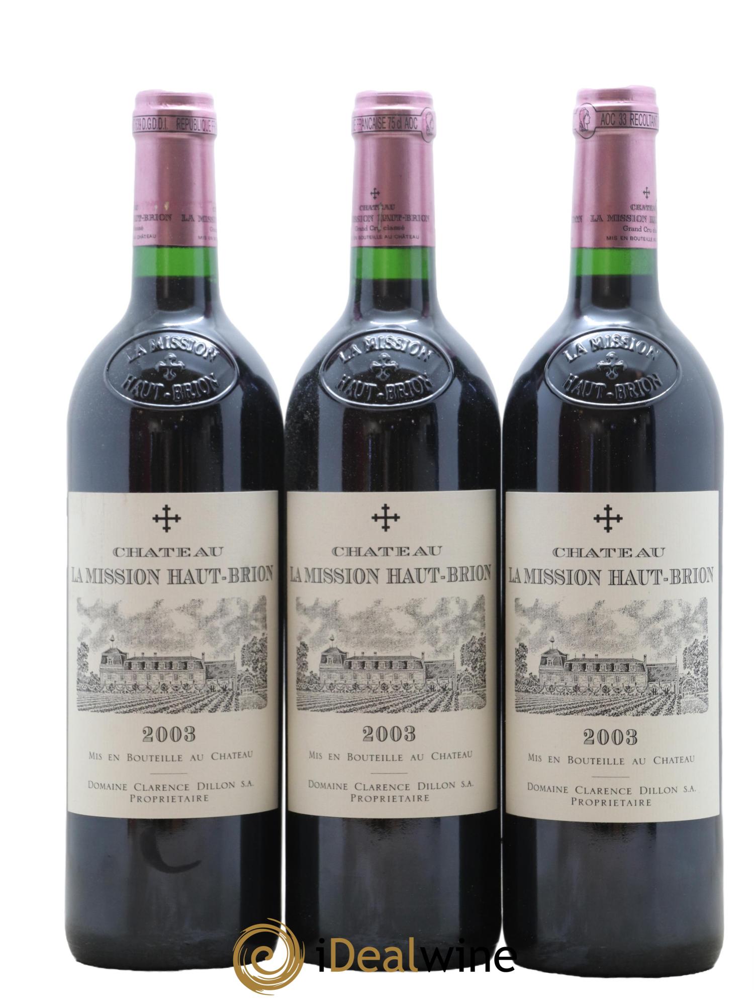 Château la Mission Haut-Brion Cru Classé de Graves 2003 - Lot of 12 bottles - 1