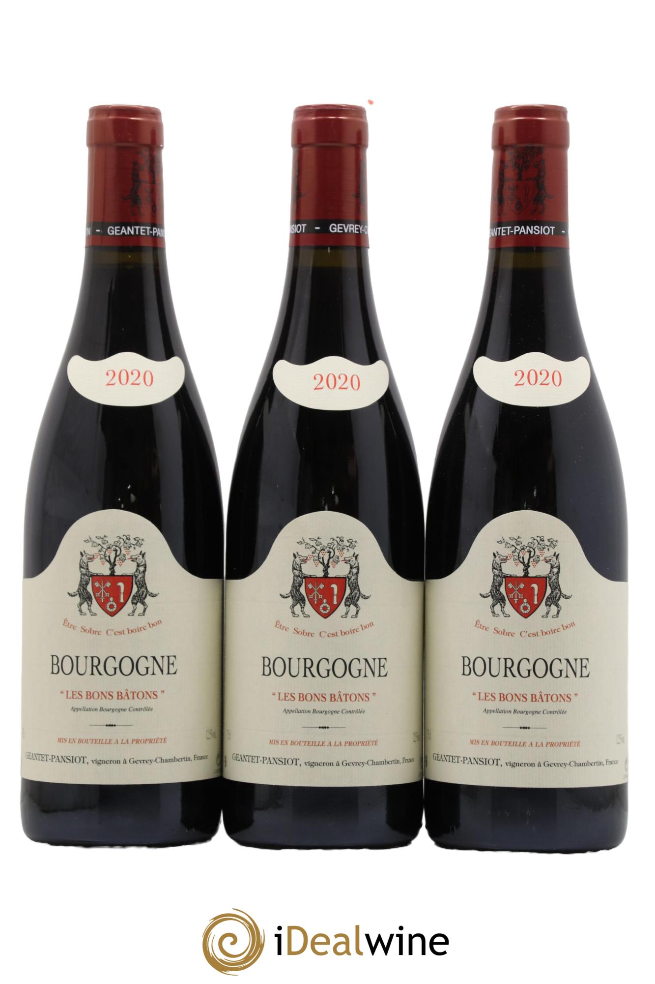 Bourgogne Les Bons Batons Domaine Geantet Pansiot 2020 - Lot de 3 bouteilles - 0