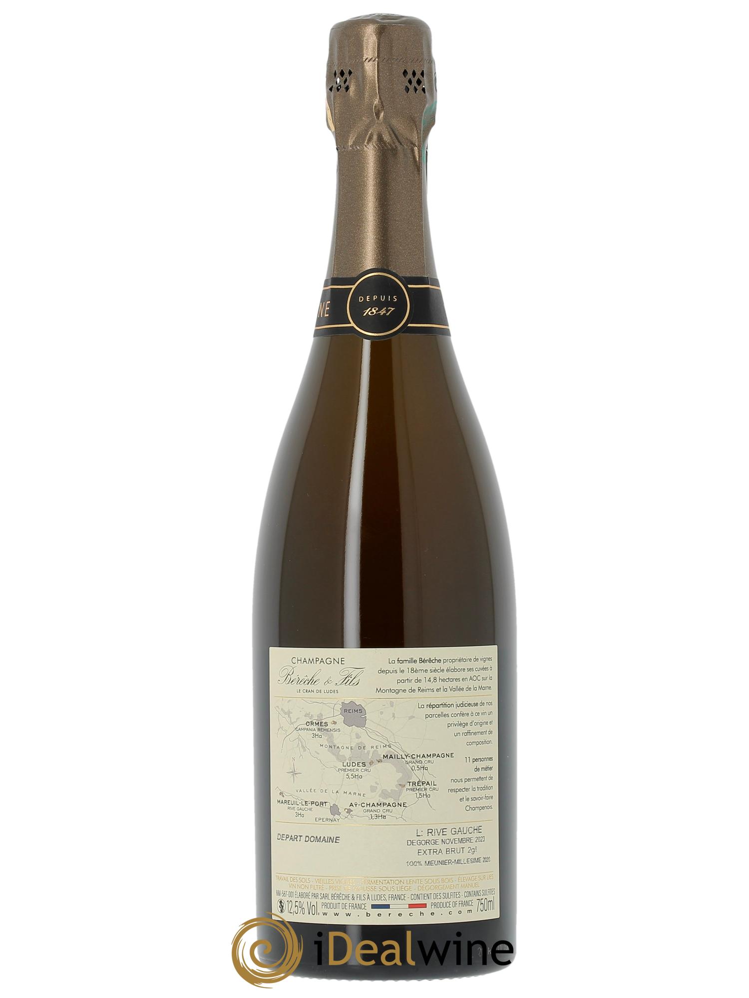 Rive Gauche Extra-Brut Bérêche et Fils 2020 - Lot de 1 bouteille - 1
