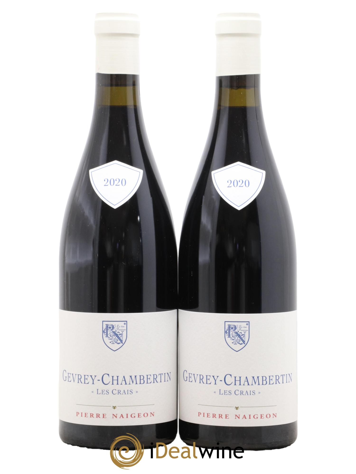 Gevrey-Chambertin Les Crais Pierre Naigeon 2020 - Lot de 2 bouteilles - 0