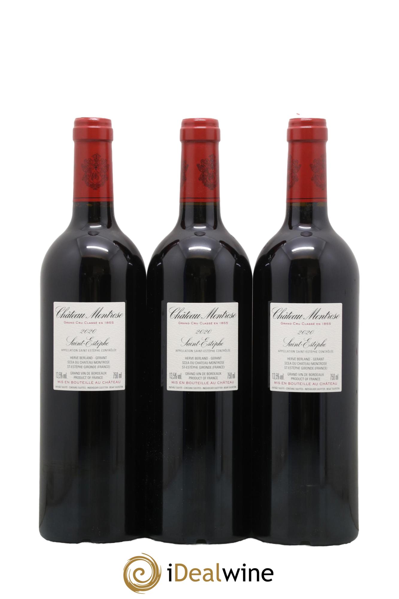 Château Montrose 2ème Grand Cru Classé 2020 - Lot de 3 bouteilles - 1