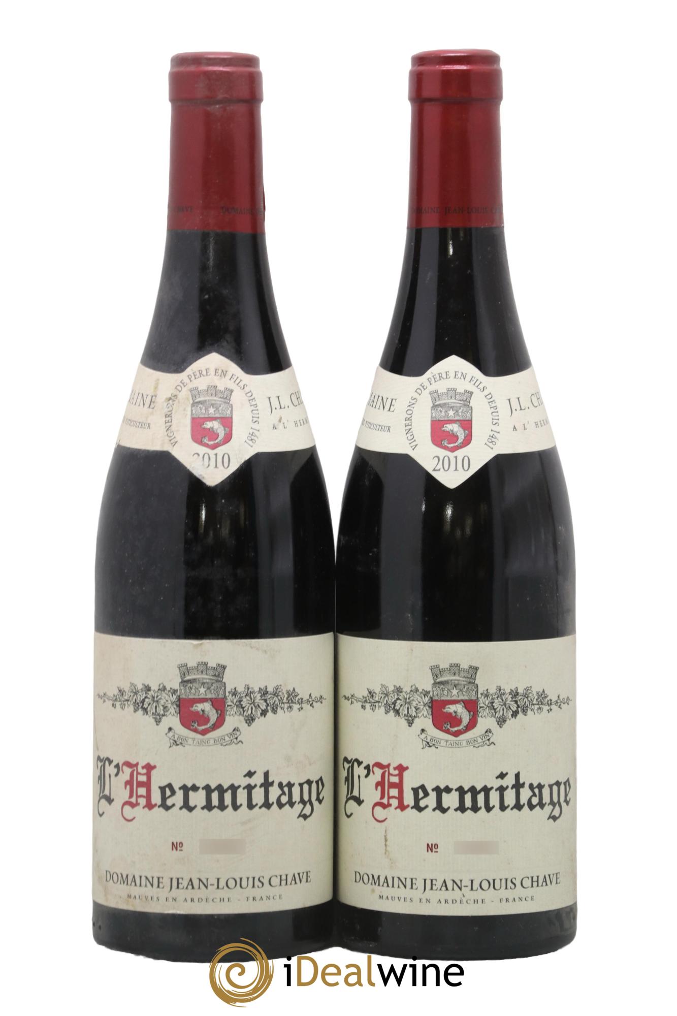 Hermitage Jean-Louis Chave 2010 - Lot de 2 bouteilles - 0