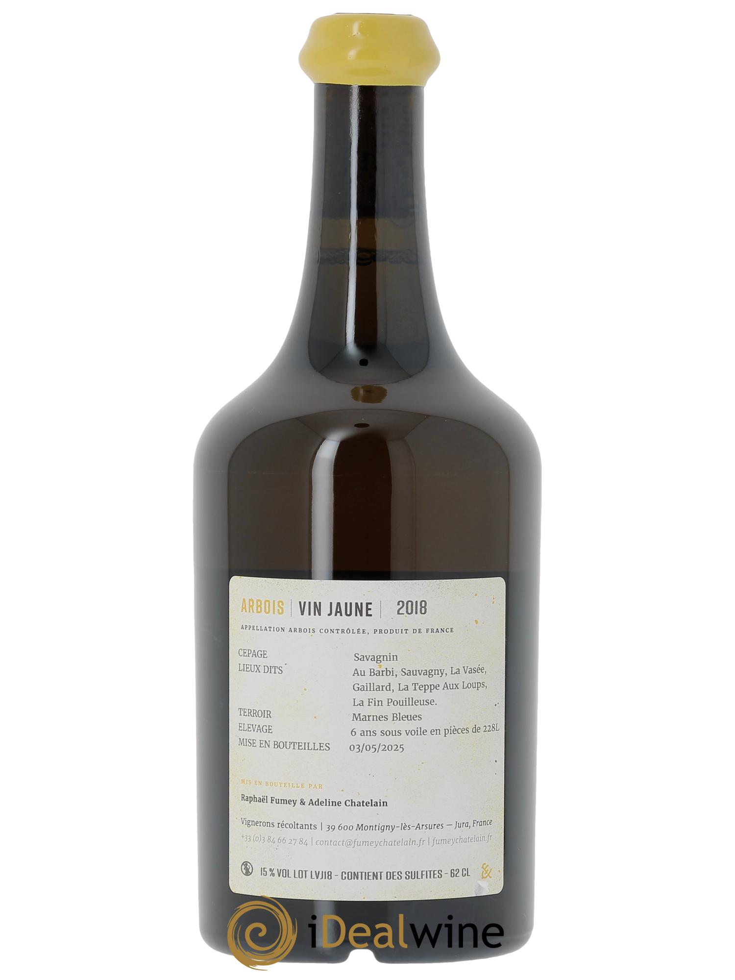 Arbois Vin Jaune Fumey-Chatelain 2018 - Lot de 1 bouteille - 1
