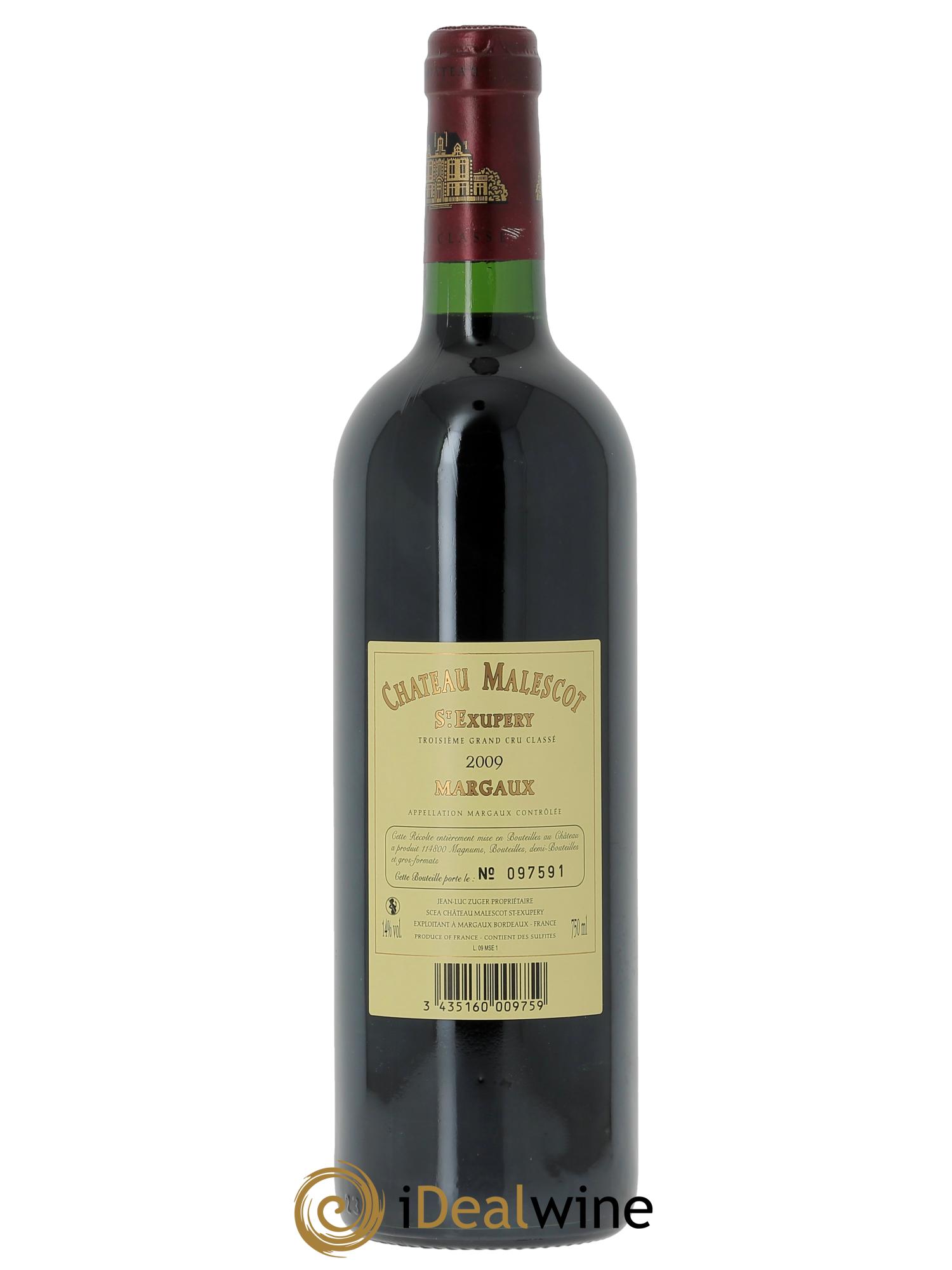 Château Malescot Saint-Exupéry 3ème Grand Cru Classé 2009 - Lotto di 1 bottiglia - 1