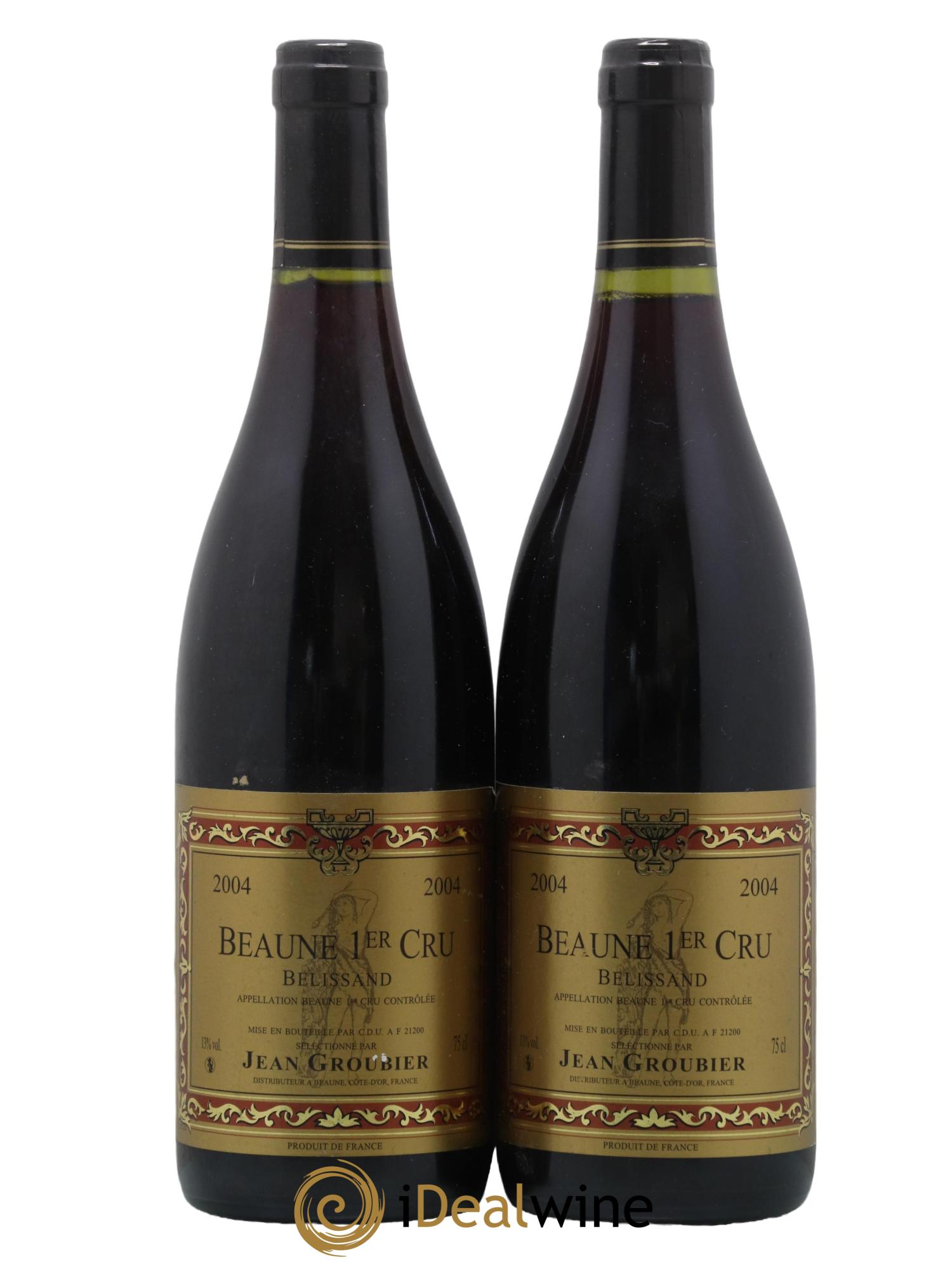 Beaune 1er Cru Belissand Jean Groubier 2004 - Lot de 2 bouteilles - 0