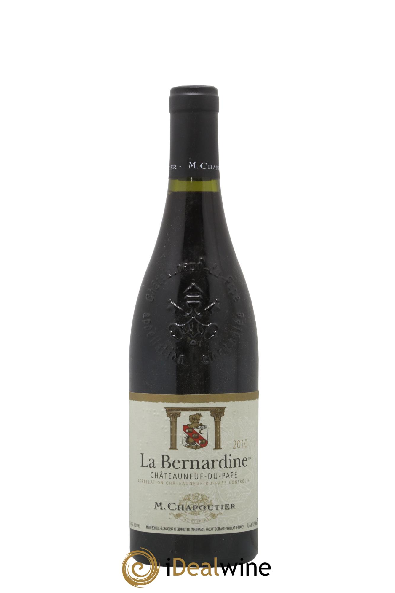 Châteauneuf-du-Pape La Bernardine Chapoutier 2010 - Lot de 1 bouteille - 0