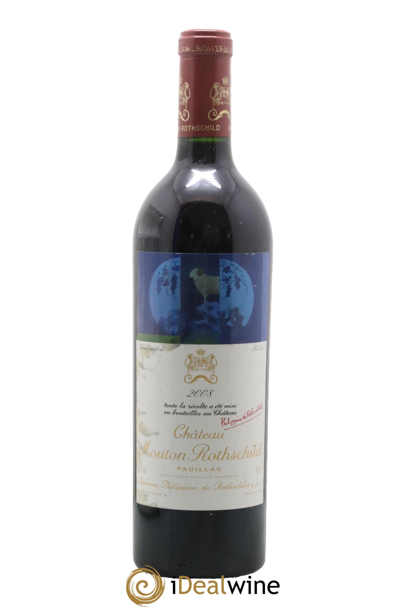 Château Mouton Rothschild 1er Grand Cru Classé 2008 - Lot de 1 bouteille - 0