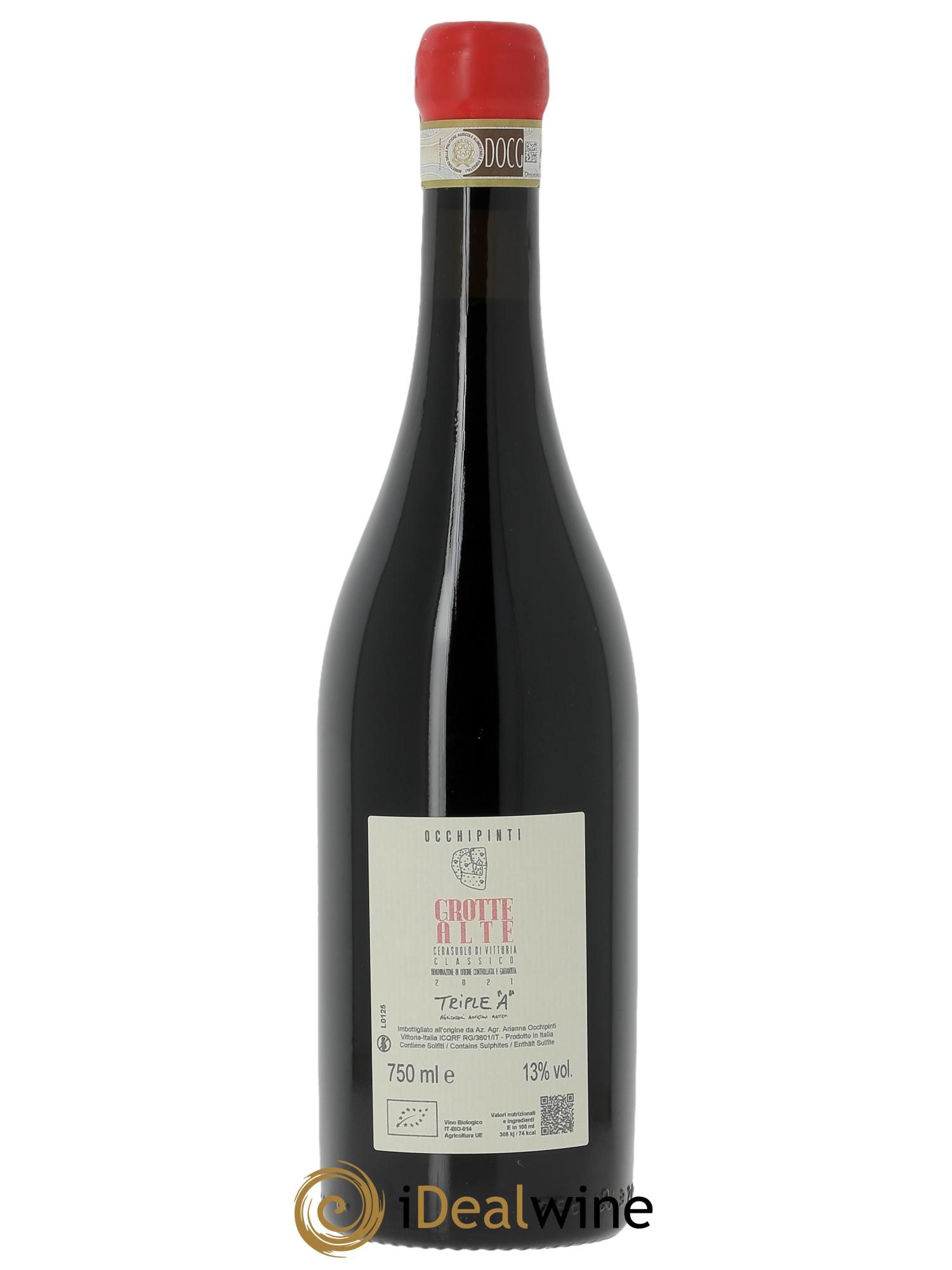 Cerasuolo di Vittoria Classico DOCG Grotte Alte Azienda Agricola Arianna Occhipinti 2021 - Lote de 1 botella - 1