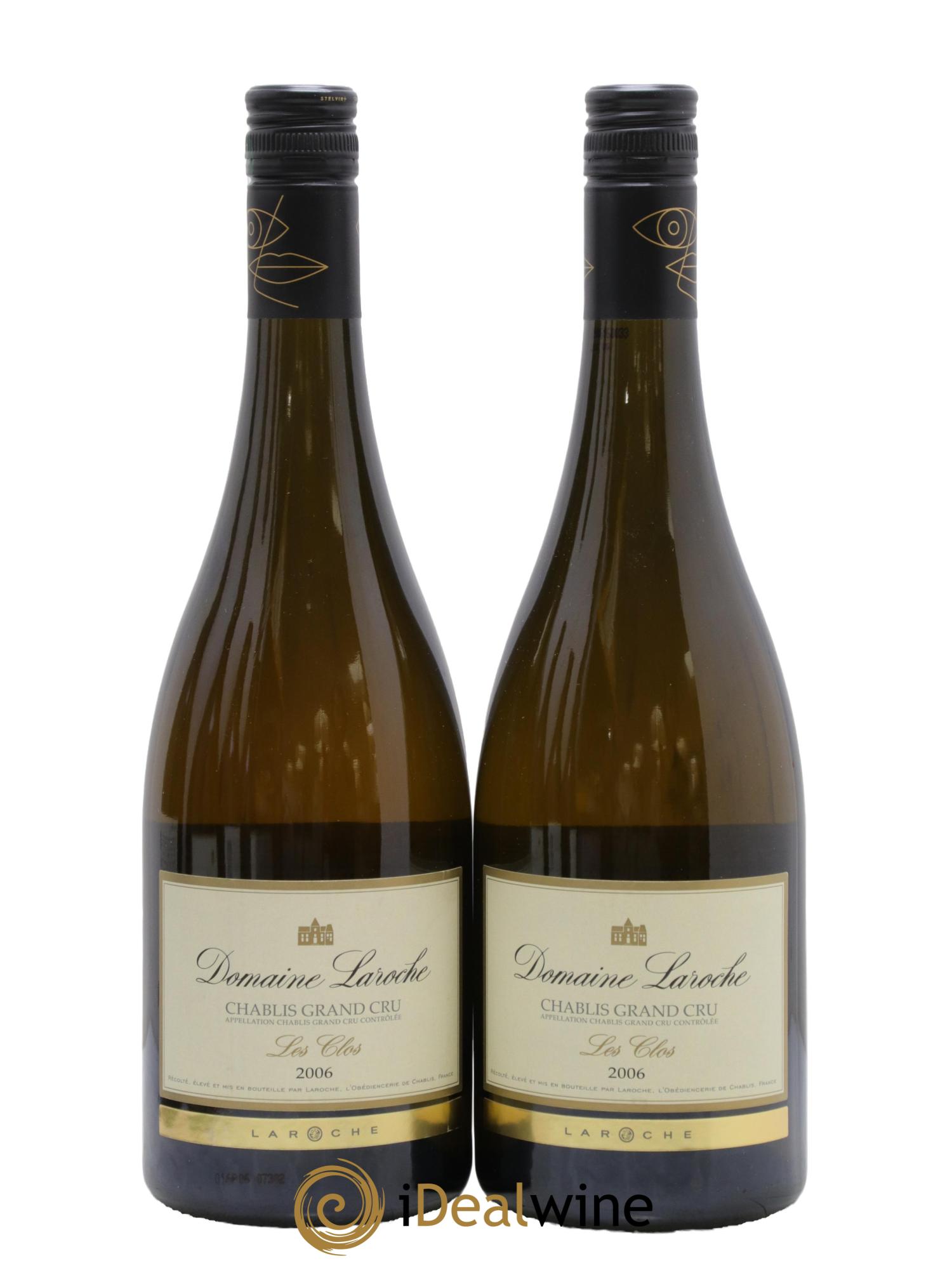 Chablis Grand Cru Les Clos Domaine Laroche 2006 - Lot of 2 bottles - 0