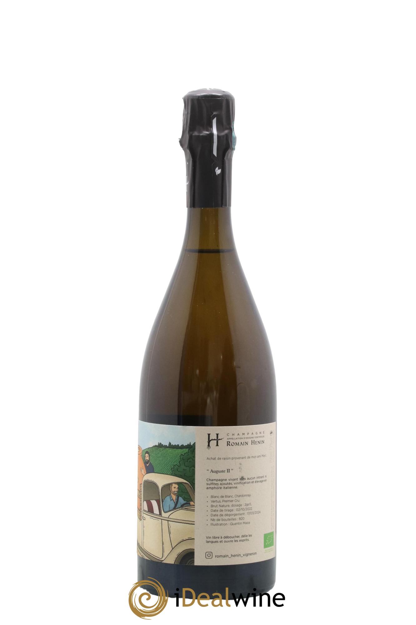 Champagne Auguste II Maison Romain Hénin - Lot de 1 bouteille - 1
