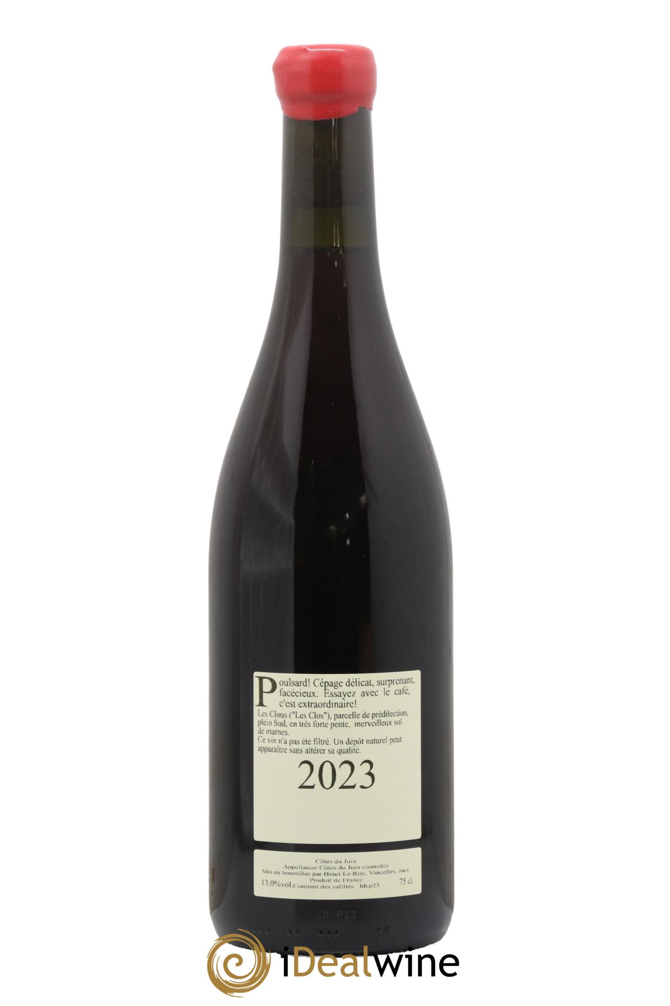 Côtes du Jura Poulsard Les Clous Domaine De L'Aigle à Deux Têtes 2023 - Posten von 1 Flasche - 1