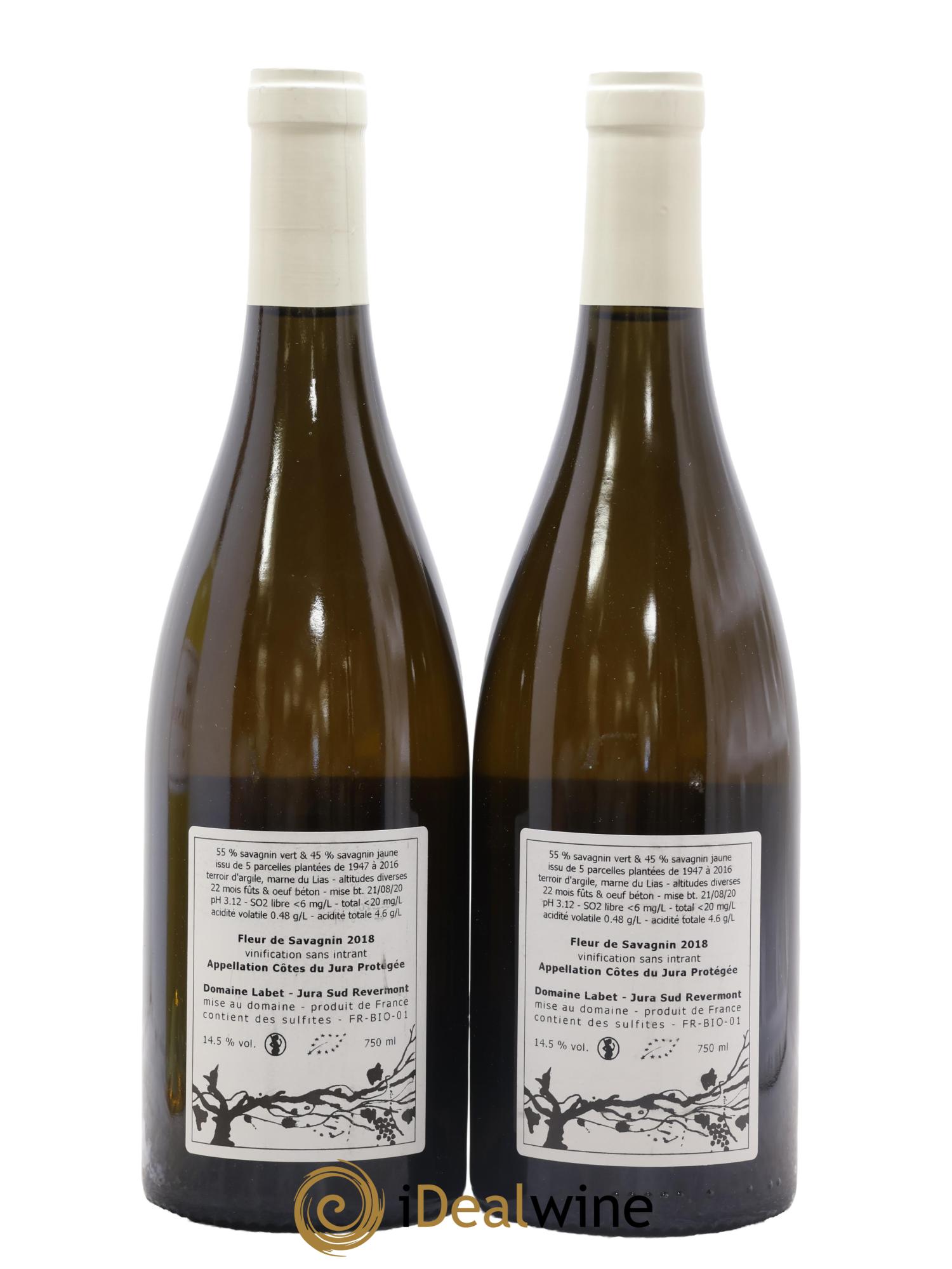 Côtes du Jura Fleur de Savagnin Romain - Julien  - Charline Labet 2018 - Lot of 2 bottles - 1