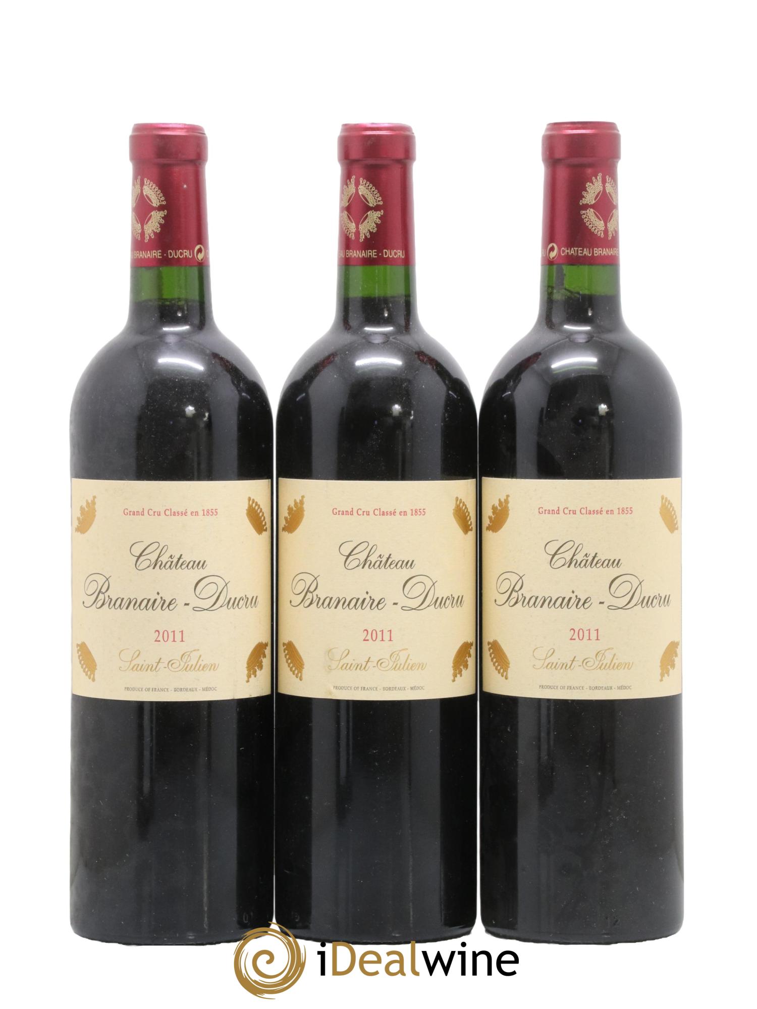 Château Branaire Ducru 4ème Grand Cru Classé 2011 - Lot de 3 bouteilles - 0