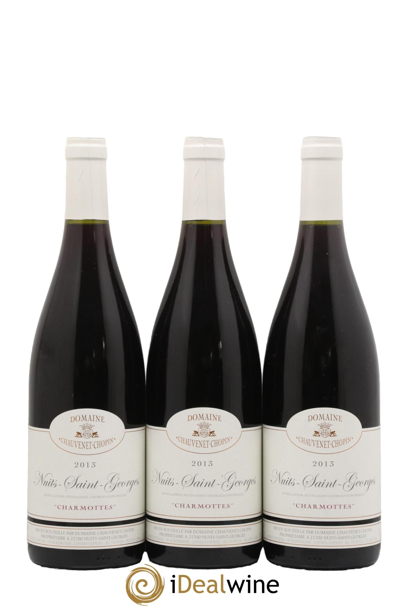 Nuits-Saint-Georges Charmottes Chauvenet Chopin 2013 - Lot de 3 bouteilles - 0