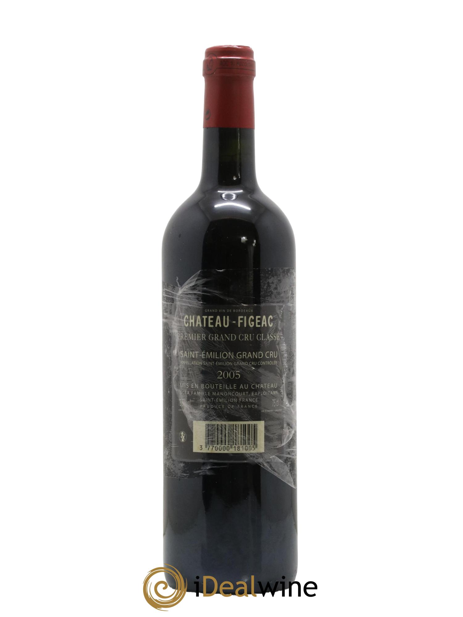 Château Figeac 1er Grand Cru Classé A 2005 - Lot de 1 bouteille - 1