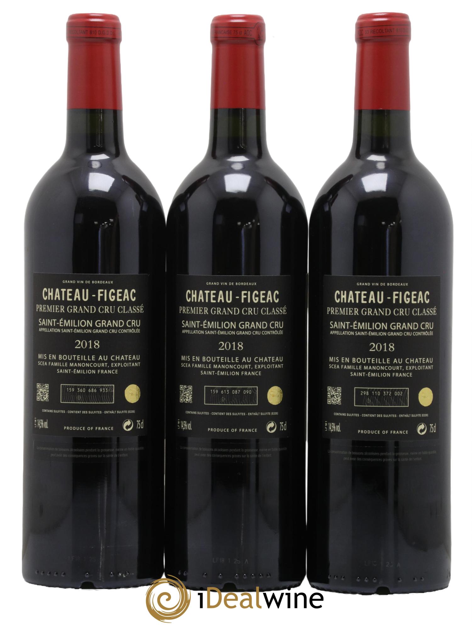 Château Figeac 1er Grand Cru Classé A 2018 - Lot of 6 bottles - 4