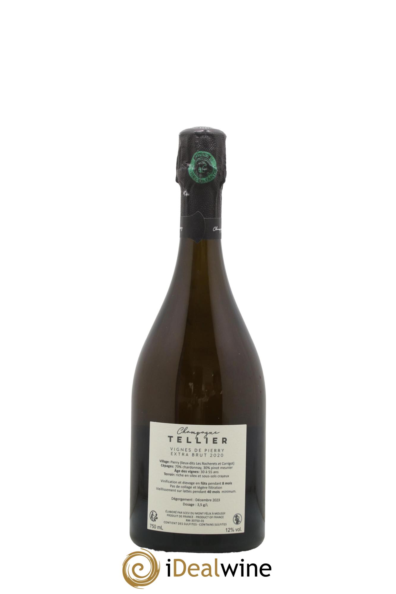 Vignes de Pierry 1er Cru Extra-Brut Tellier 2020 - Lotto di 1 bottiglia - 1