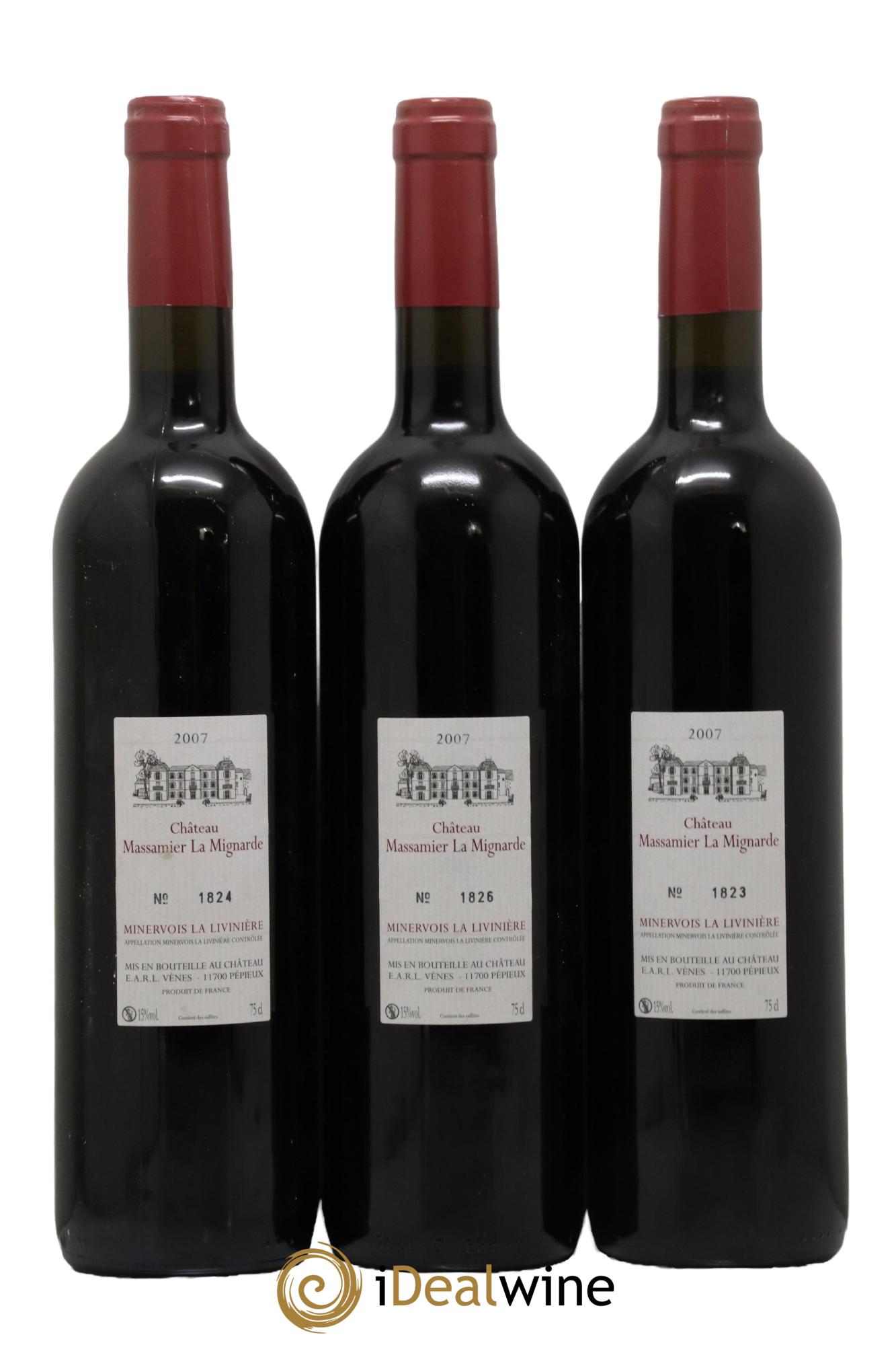 Minervois Tenement des Garouilhas Massamier Mignarde 2007 - Lotto di 3 bottiglie - 1