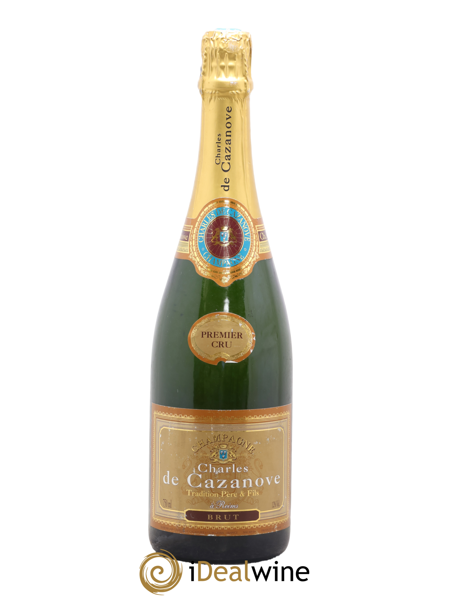 Champagne Brut 1er Cru De Cazanove - Lotto di 1 bottiglia - 0
