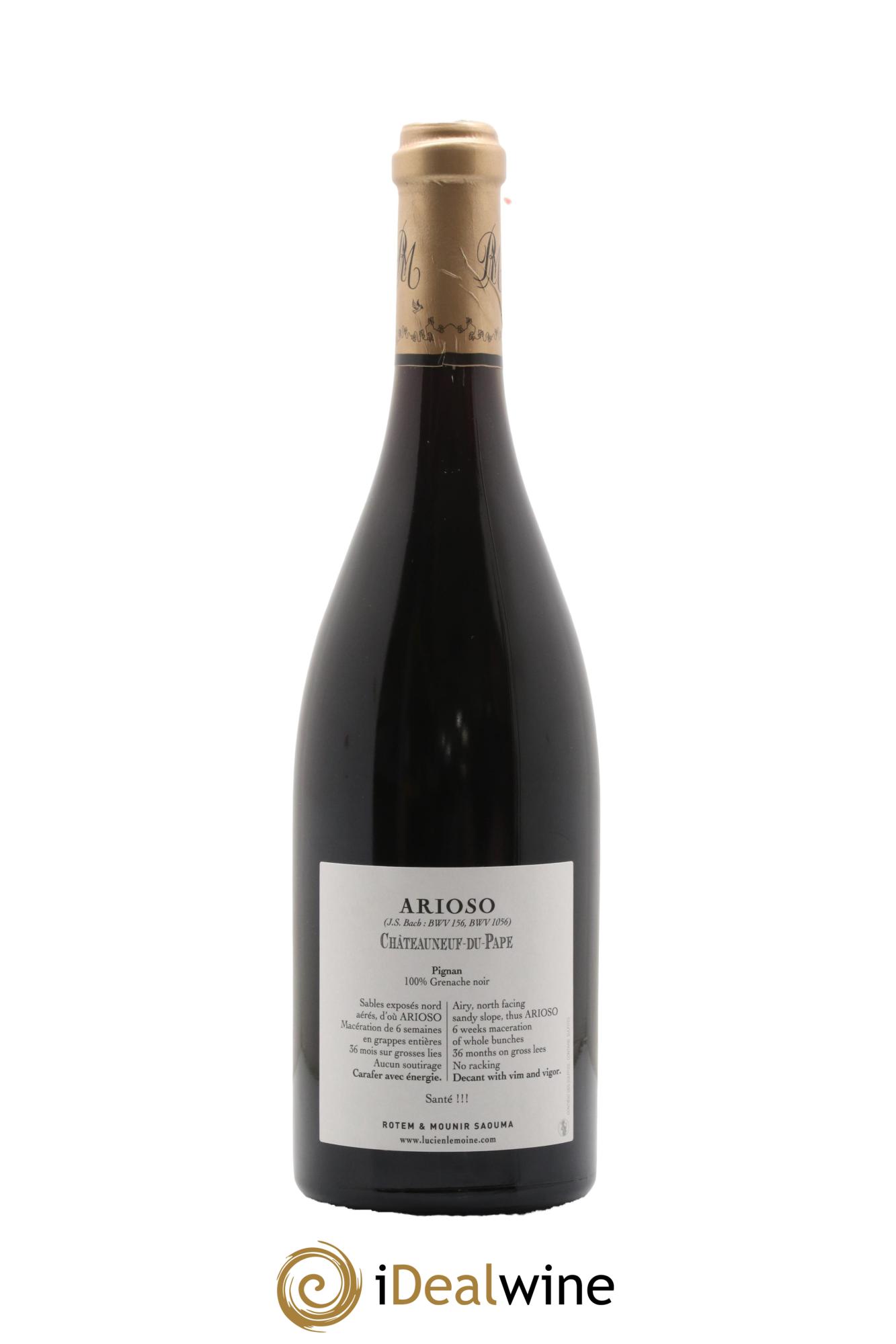 Châteauneuf-du-Pape Arioso Rotem & Mounir Saouma 2020 - Lot de 1 bouteille - 1