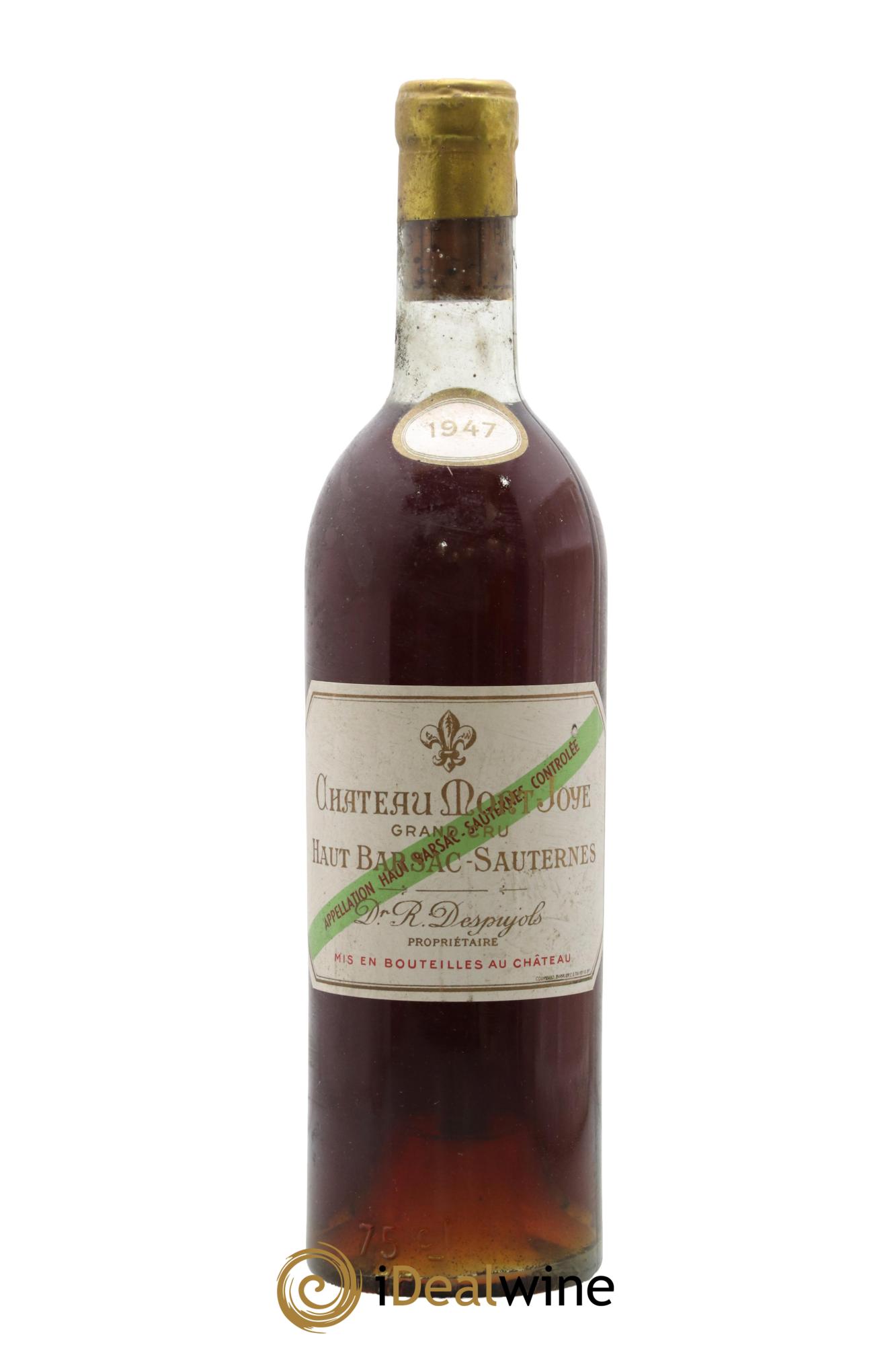 Barsac Château Mont Joye 1947 - Lot de 1 bouteille - 0