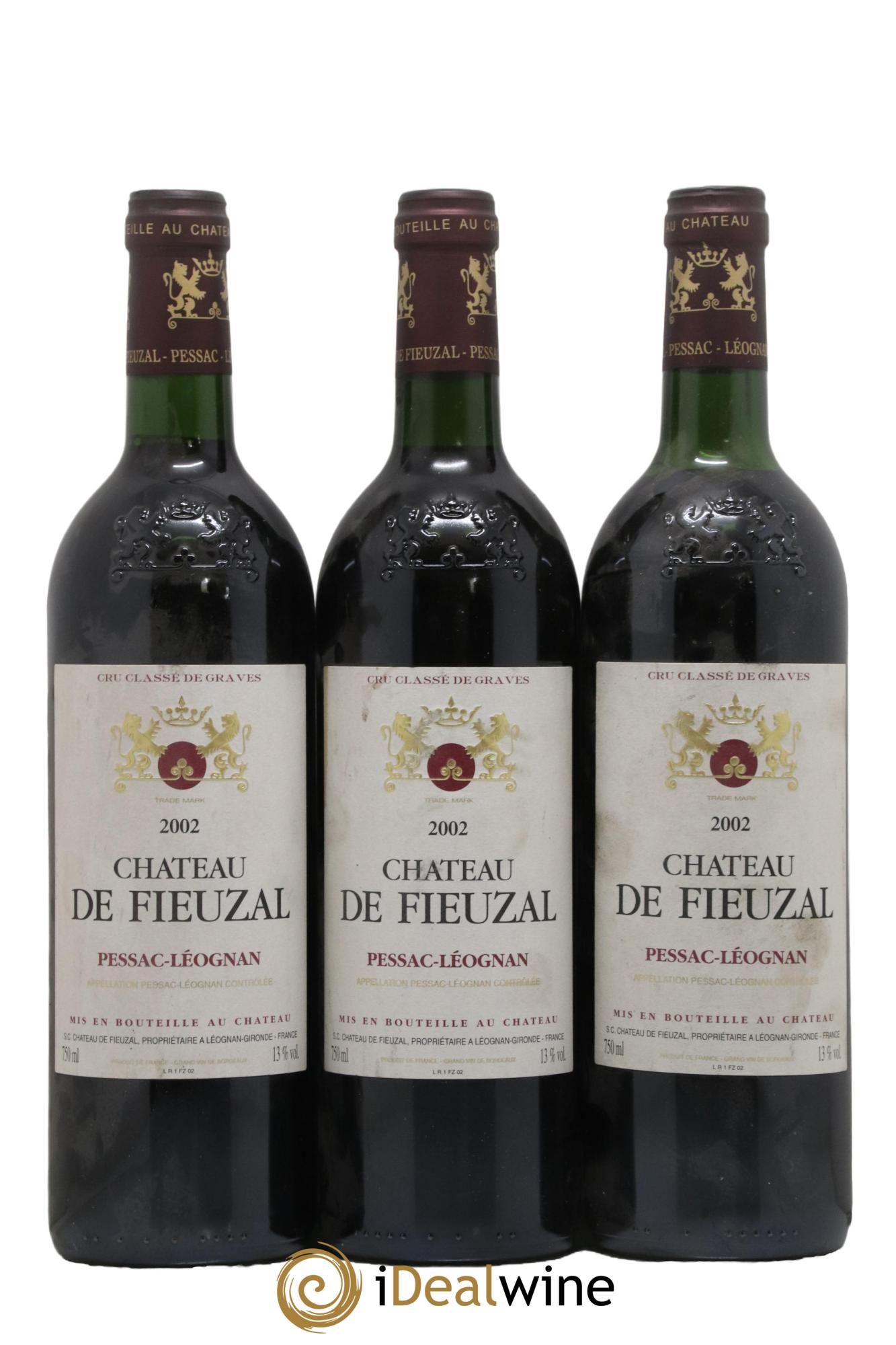 Château de Fieuzal Cru Classé de Graves 2002 - Lot de 3 bouteilles - 0