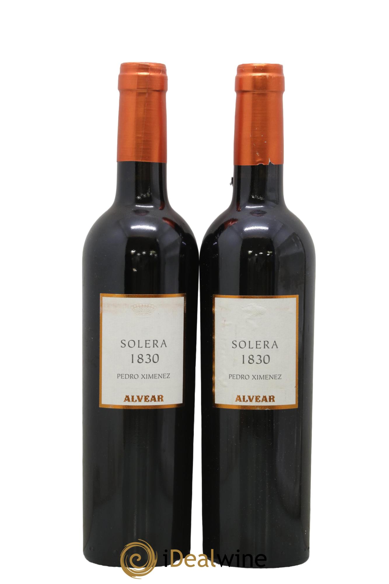 Jerez (Xerez, Sherry) Solera 1830 Pedro Ximenez Bodegas Alvear - Lot of 2 half-bottles - 0