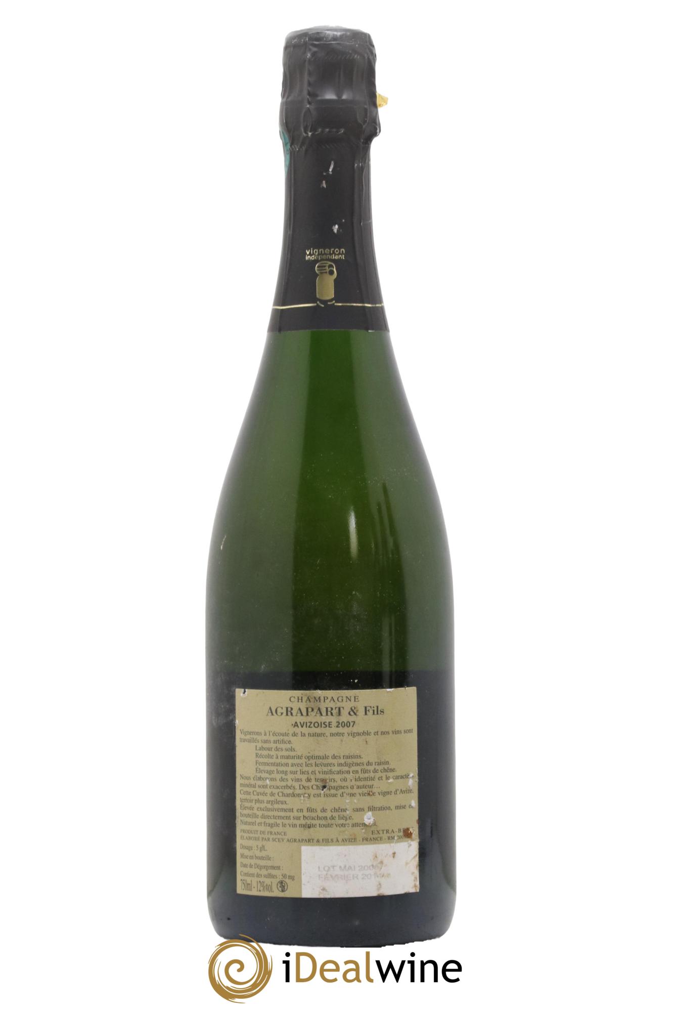 Avizoise Blanc de Blancs Brut Nature Pascal Agrapart 2007 - Posten von 1 Flasche - 1