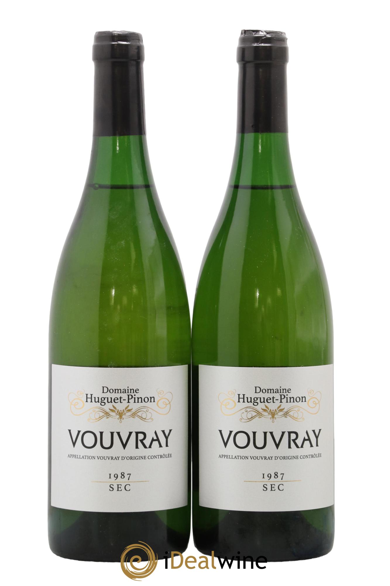 Vouvray Huguet Pinon 1987 - Lot de 2 bouteilles - 0