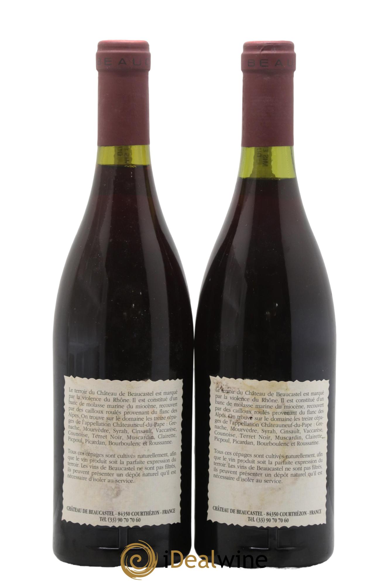Châteauneuf-du-Pape Château de Beaucastel Famille Perrin 1986 - Lot de 2 bouteilles - 1