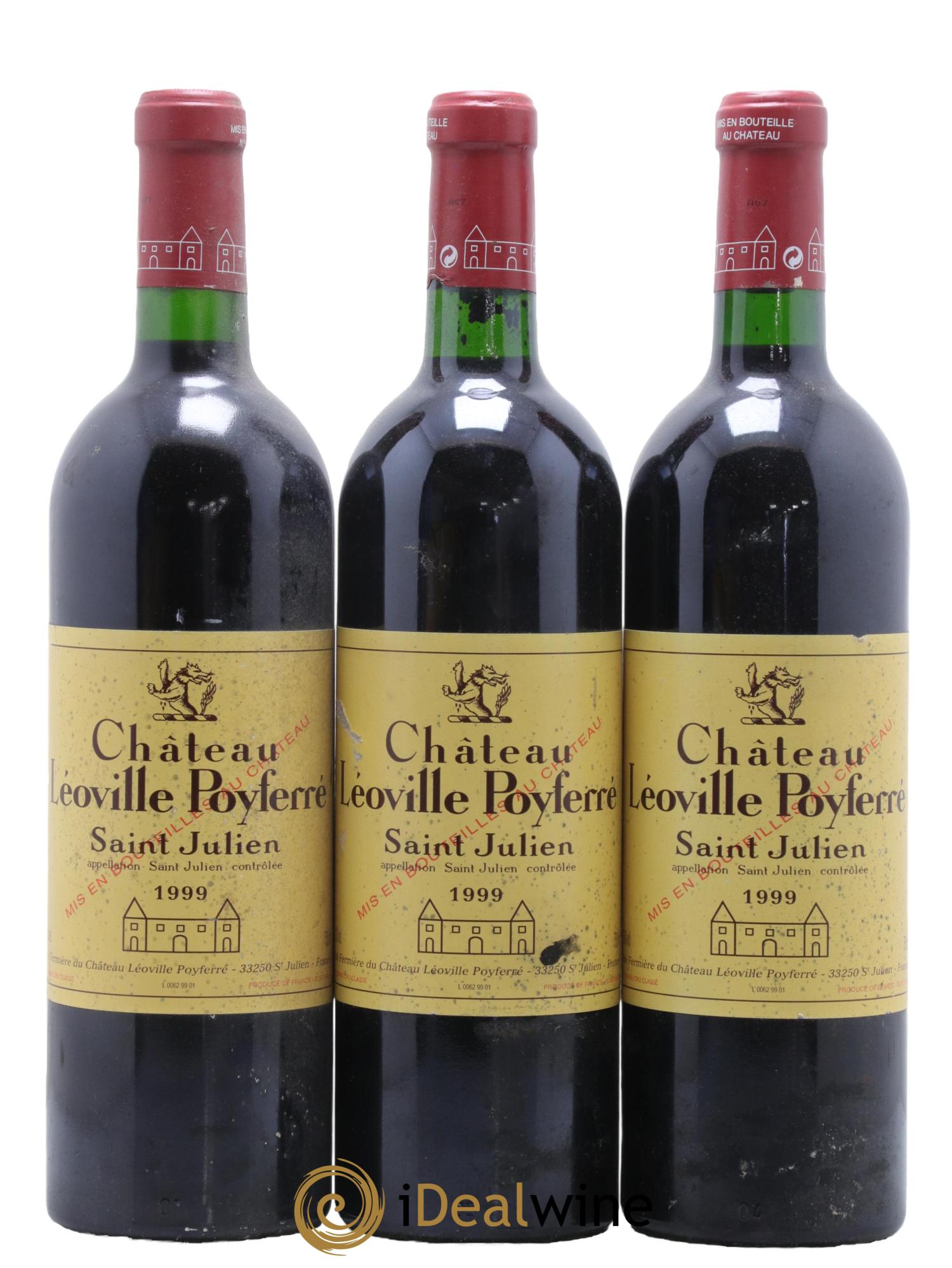 Château Léoville Poyferré 2ème Grand Cru Classé 1999 - Lot de 3 bouteilles - 0